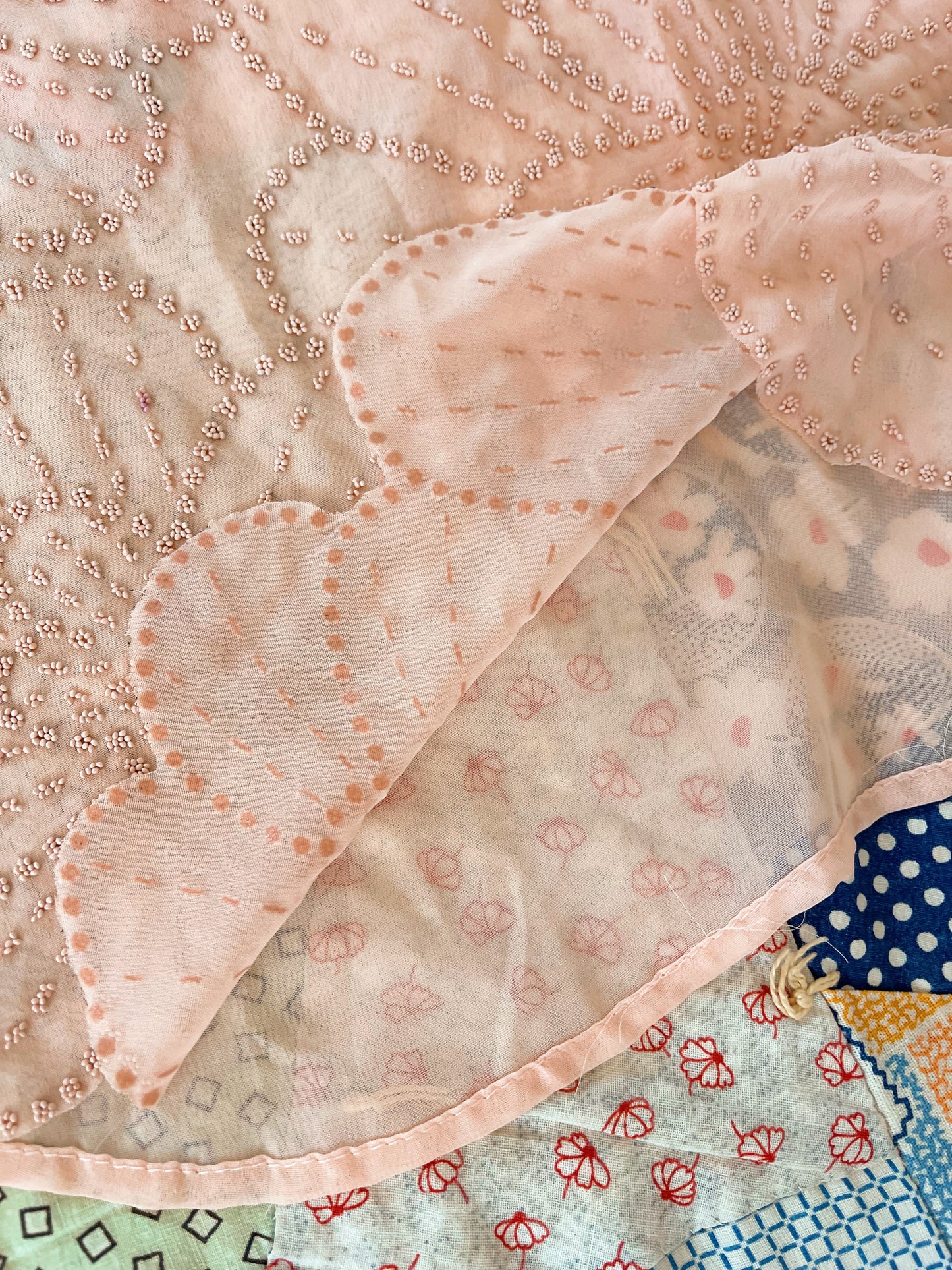 Baby Pink on Tiny Beaded Tops