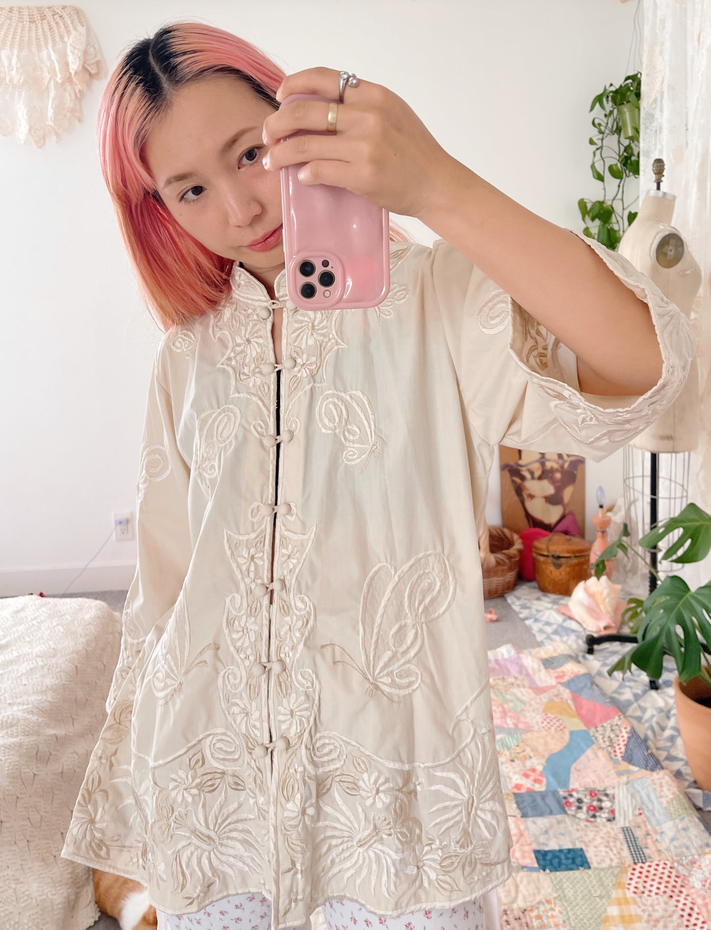 Vintage Joycelyn’s Butterfly Mandarin Jacket