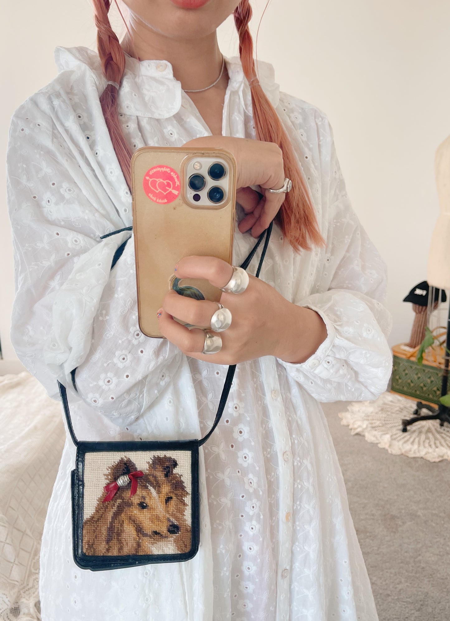 Dog Needle Pointed Wallet Purse