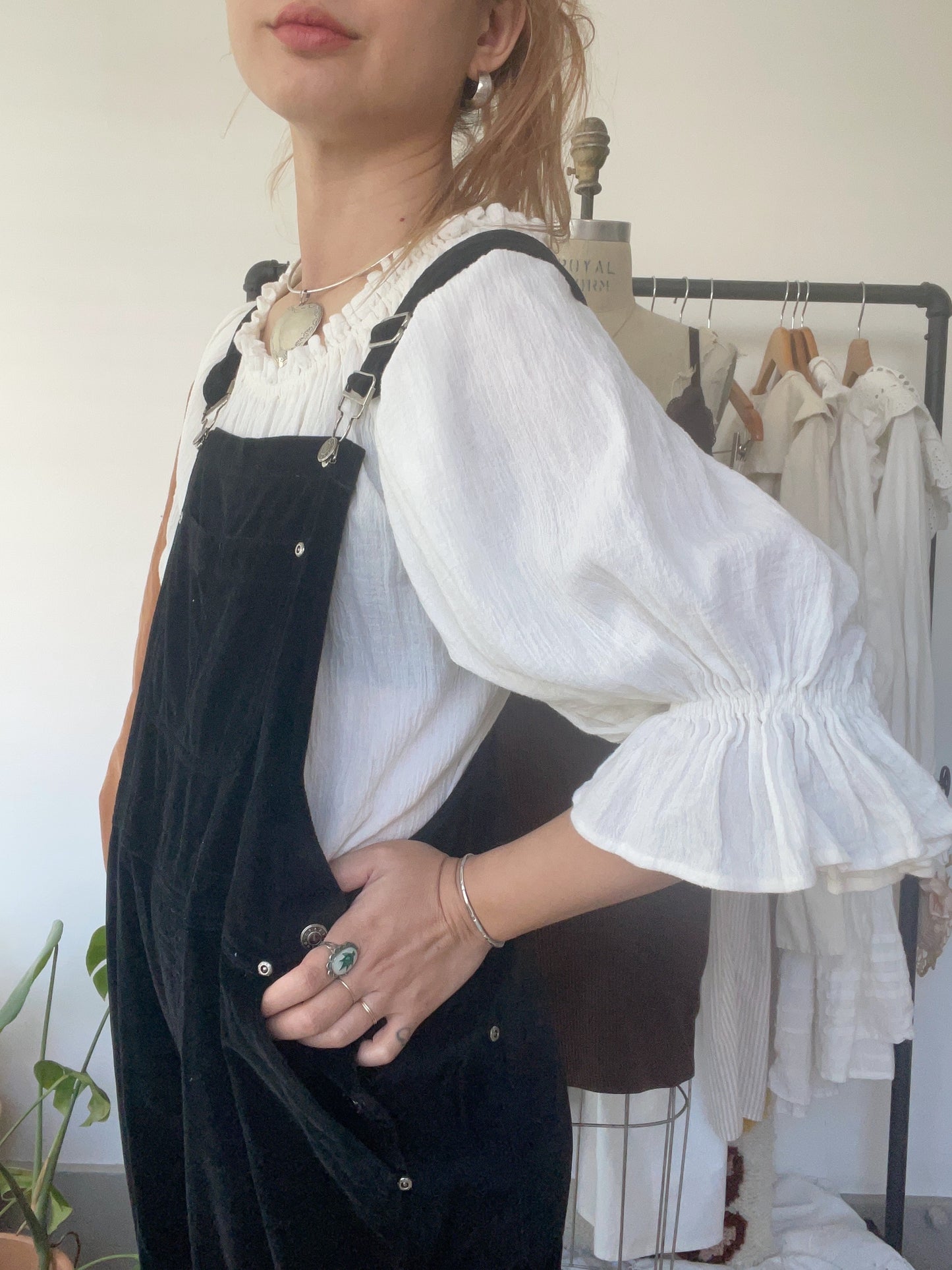 1970s Cotton Tunic Blouse