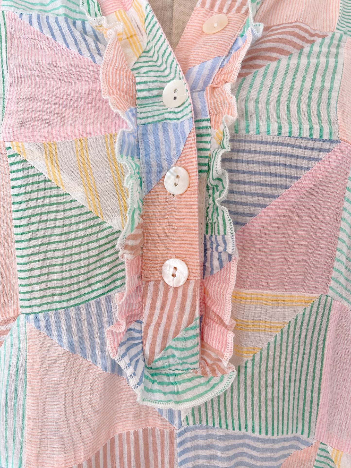 Cotton Patchwork Long Dress.