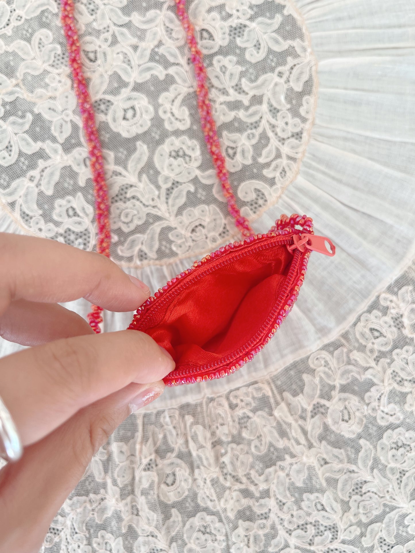 Vintage Flower Beads Bag