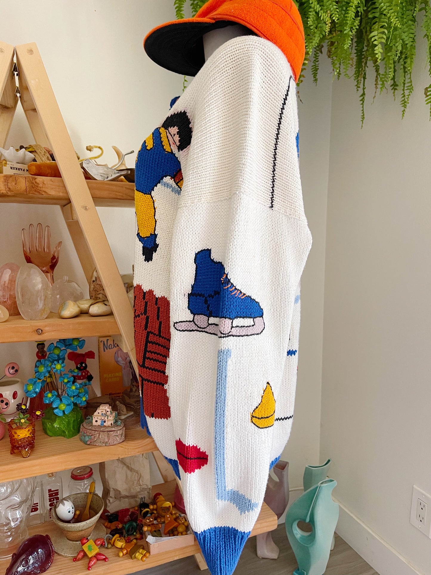 1980’s Ice Hockey Knit Cardigan.