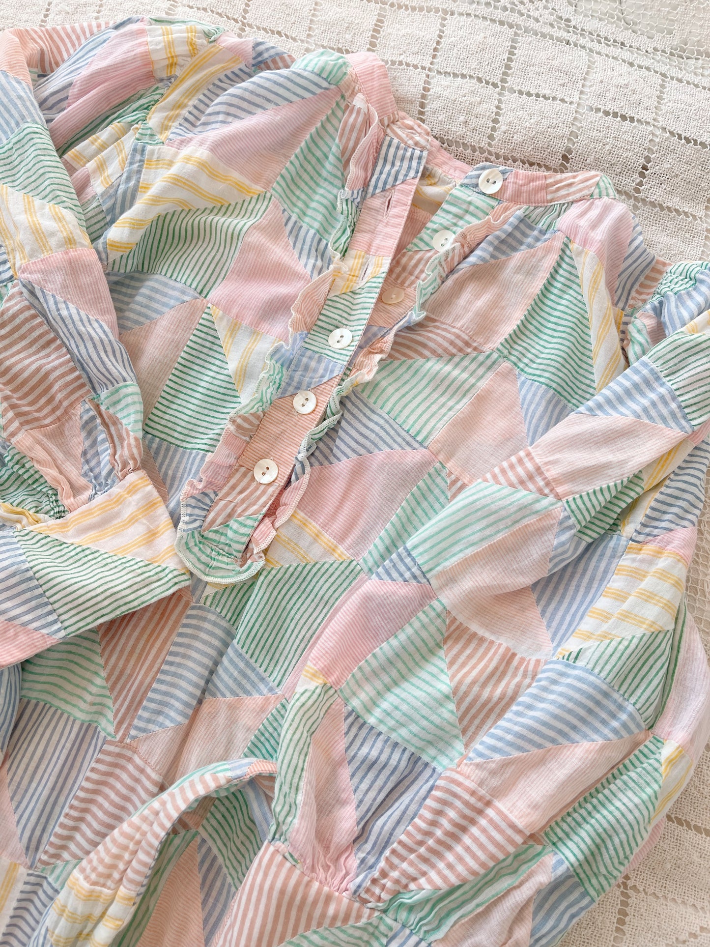 Cotton Patchwork Long Dress.
