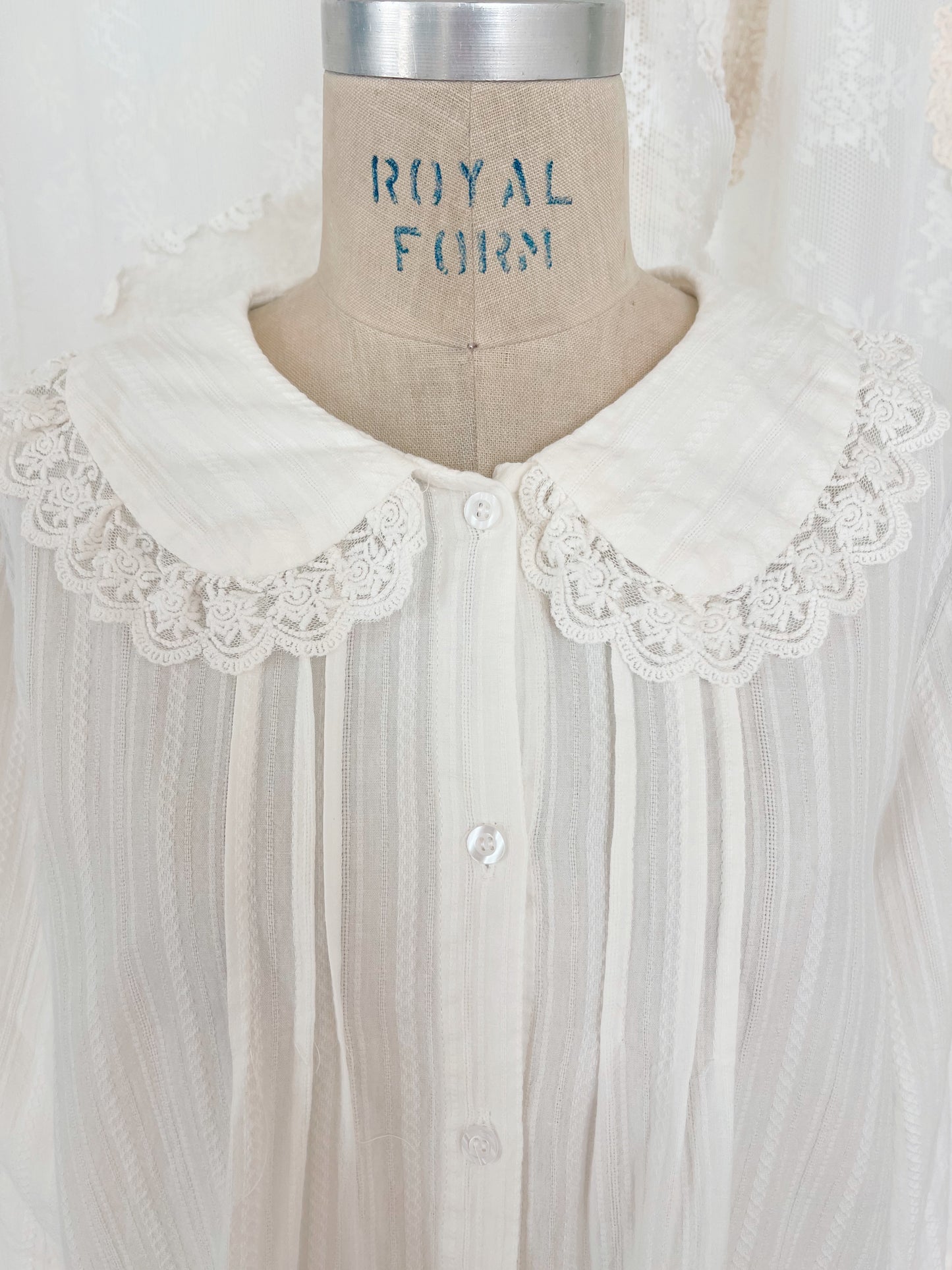 Vintage Cotton Frill Blouse