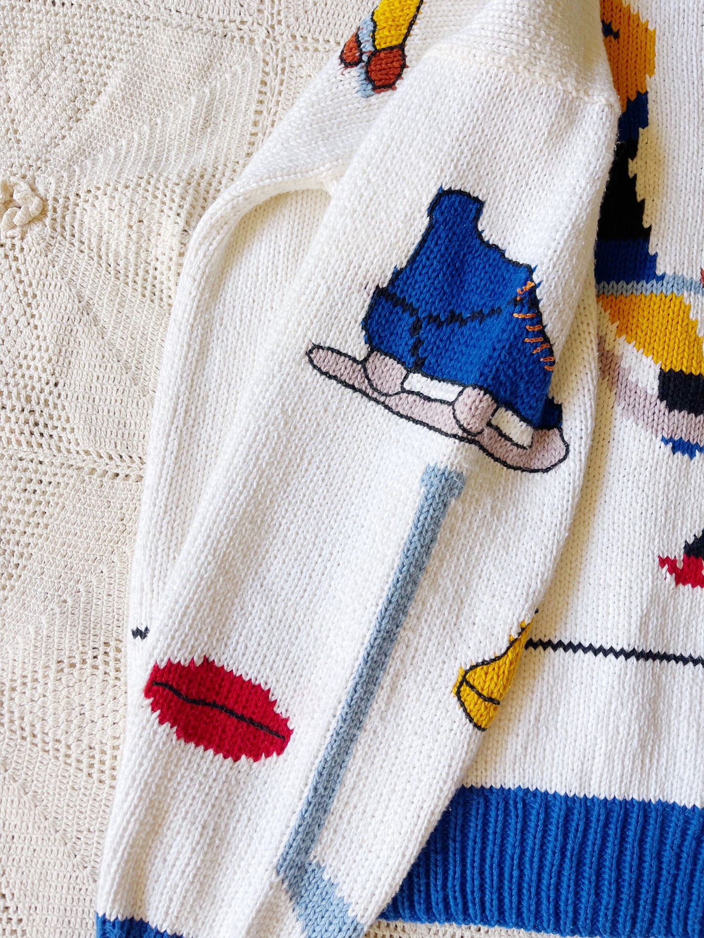 1980’s Ice Hockey Knit Cardigan.