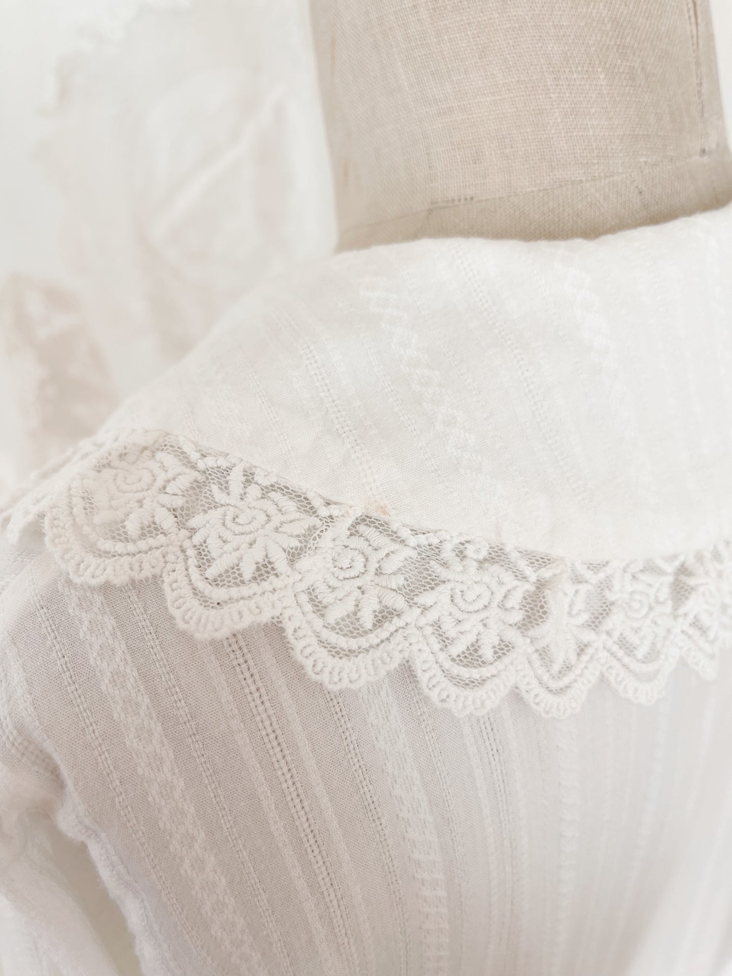Vintage Cotton Frill Blouse