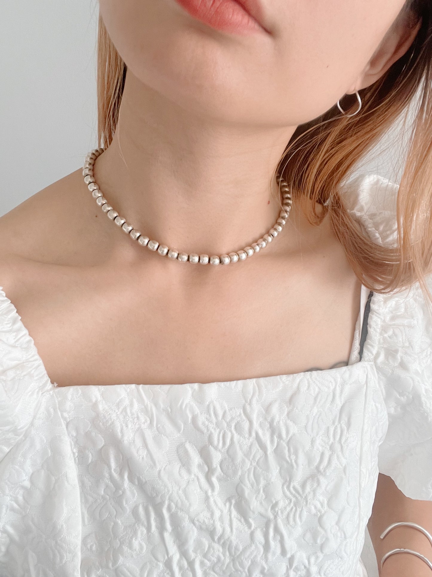 Vintage Ball Beads Choker Necklace.