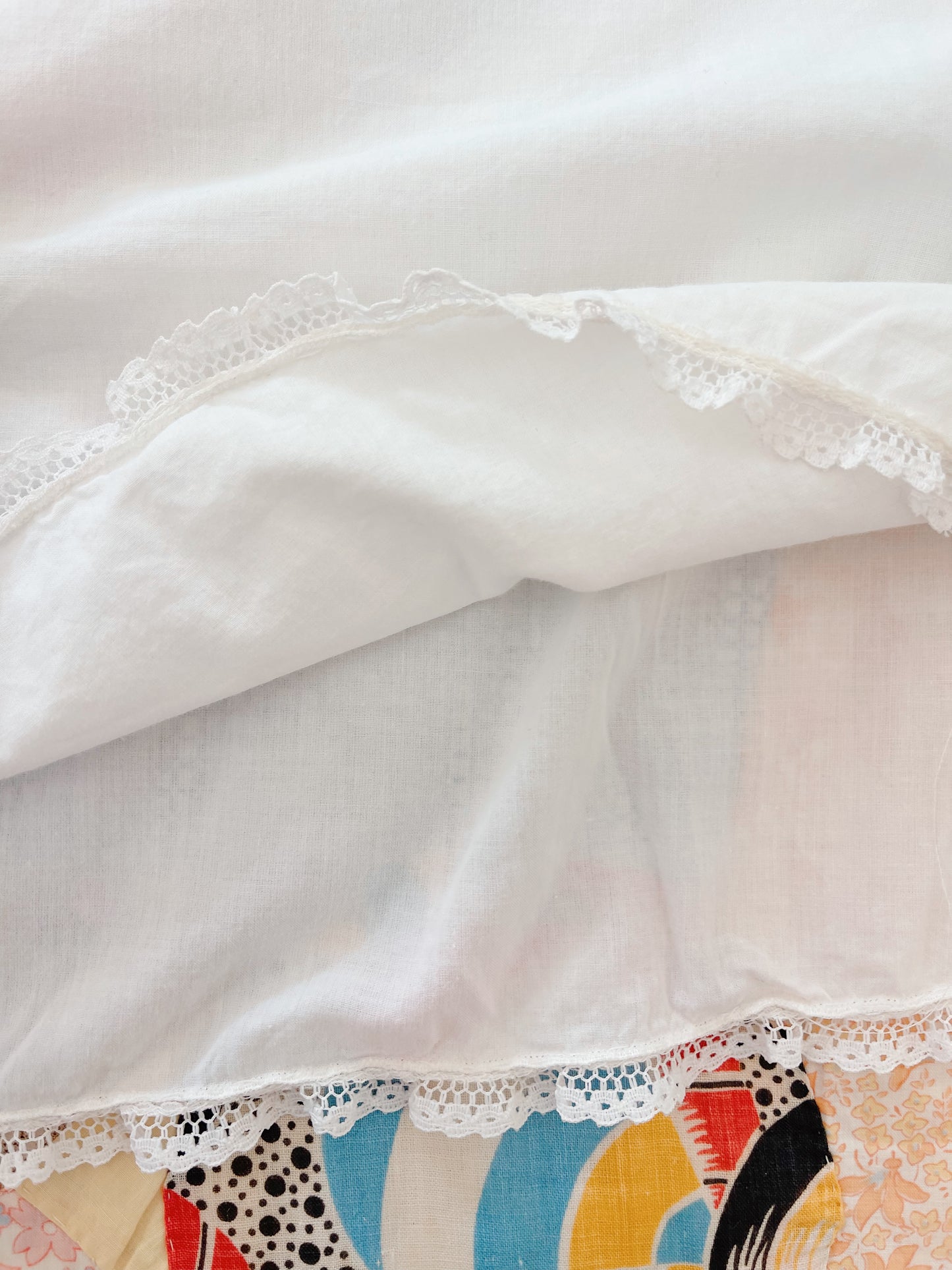 Vintage Cotton Ribbon Long Dress