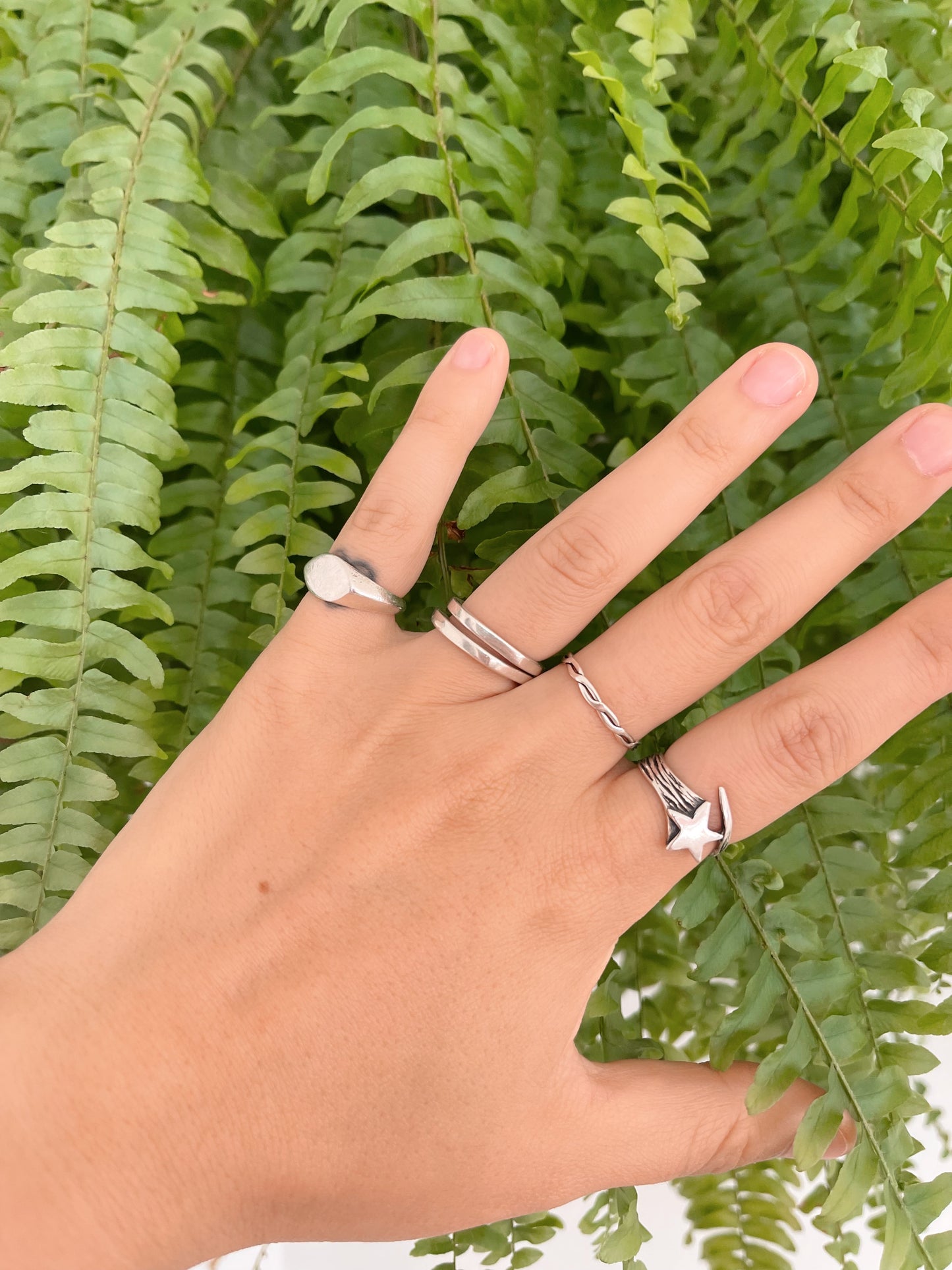 1980’s 2pc Set Silver Rings.