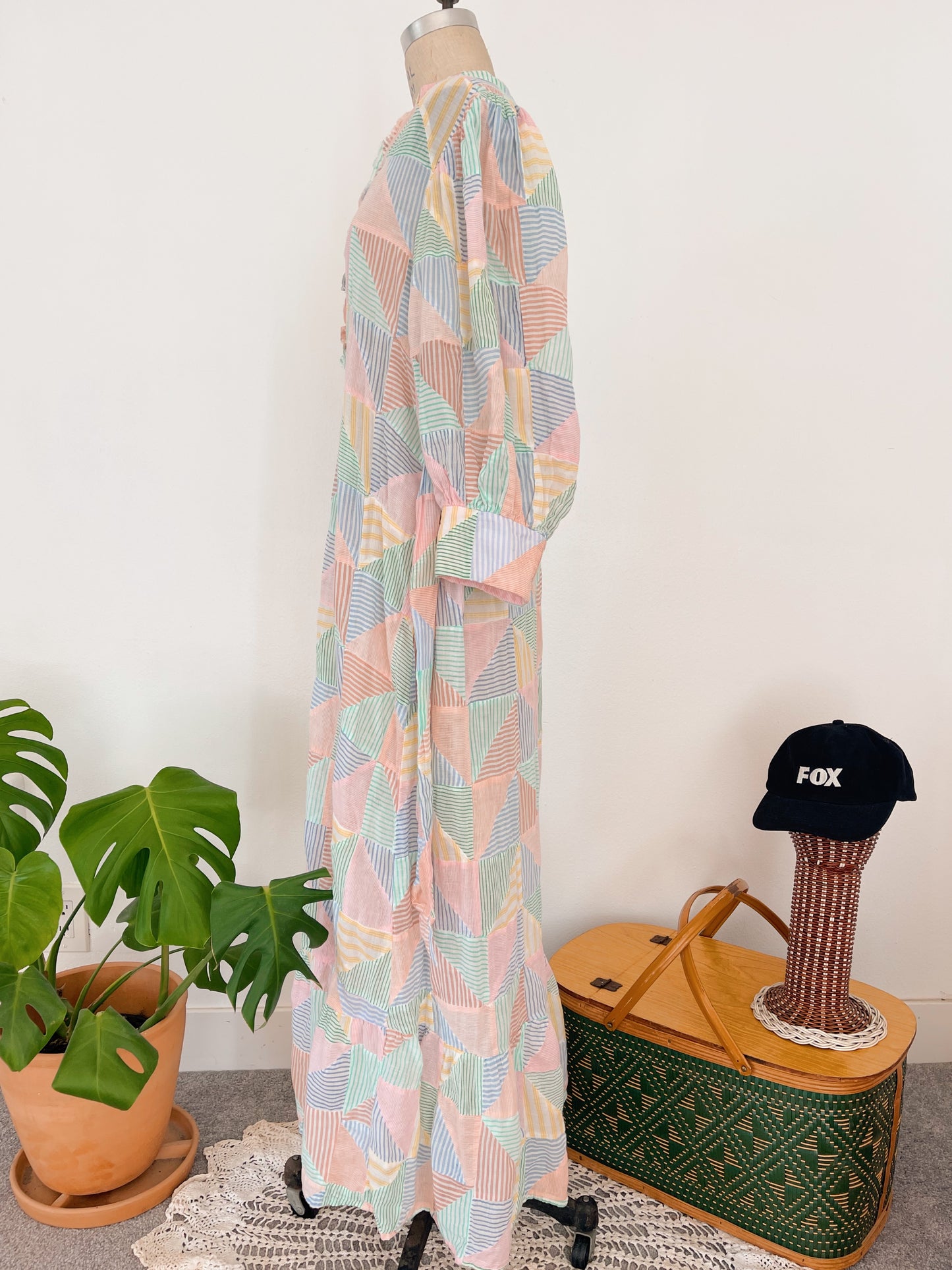 Cotton Patchwork Long Dress.