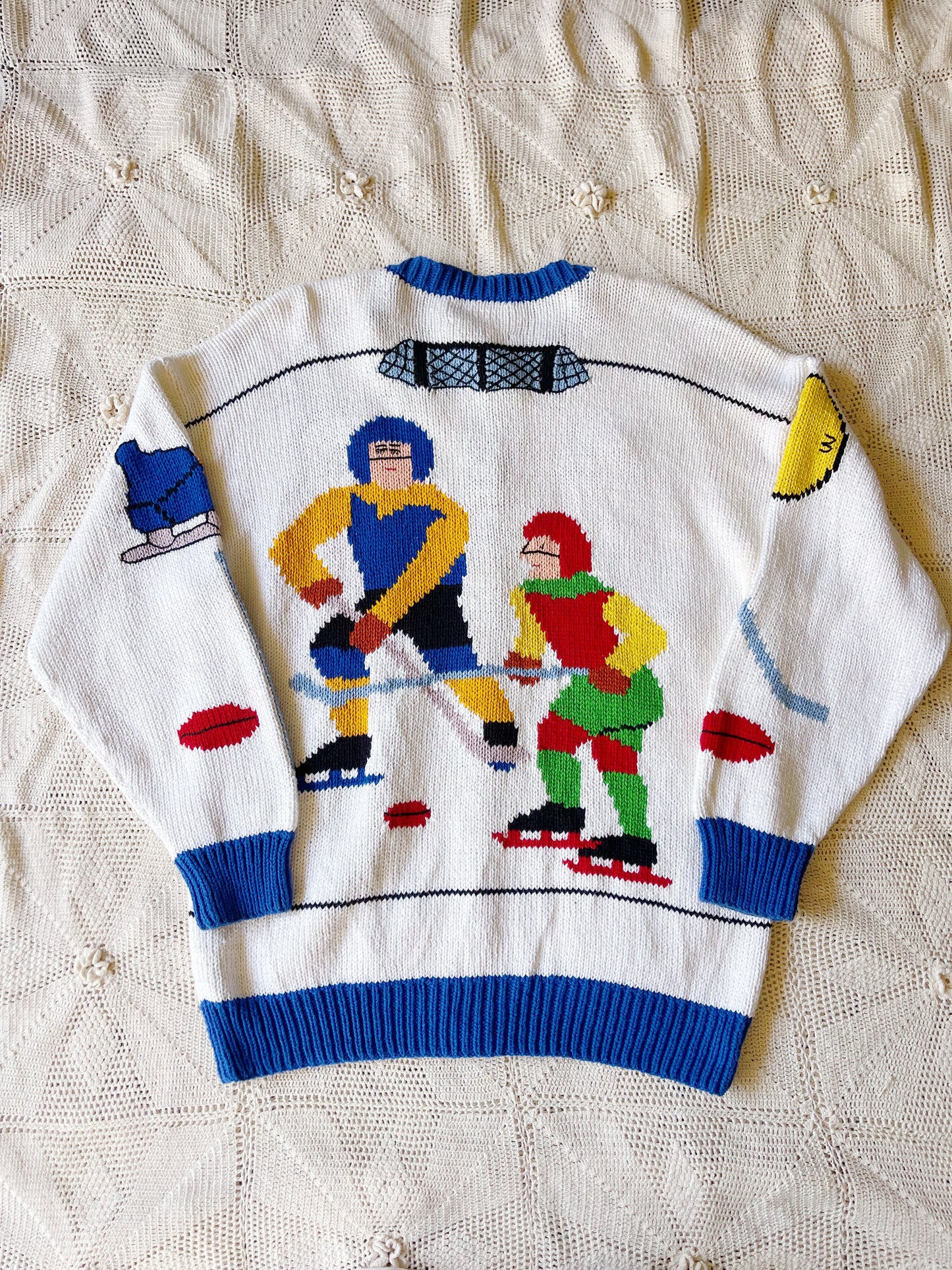 1980’s Ice Hockey Knit Cardigan.