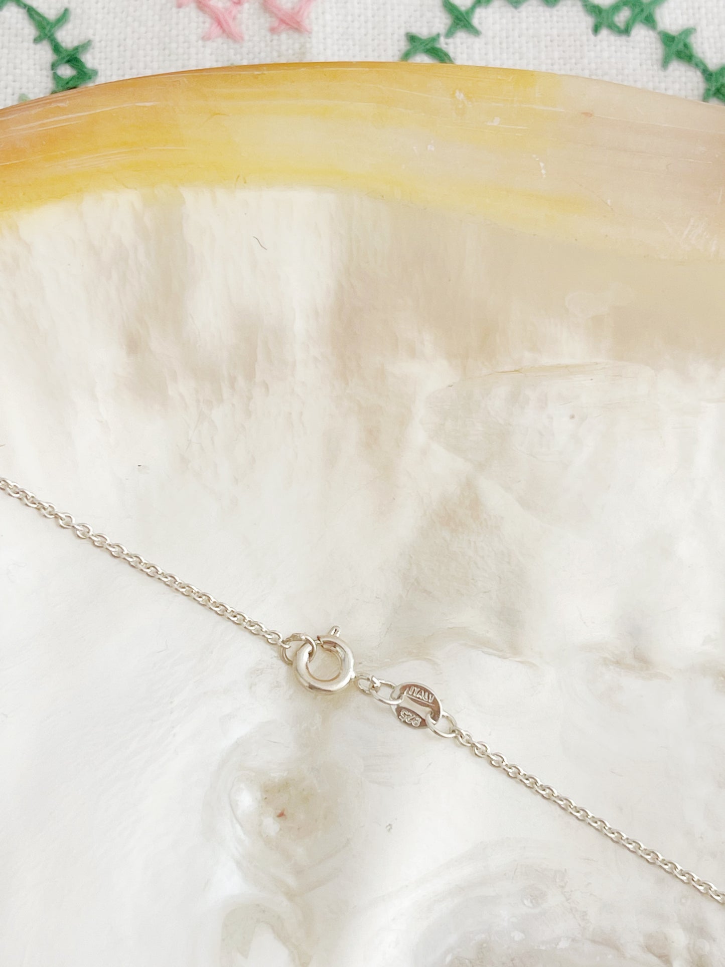 1980’s Heart & Fruits Silver Necklace.
