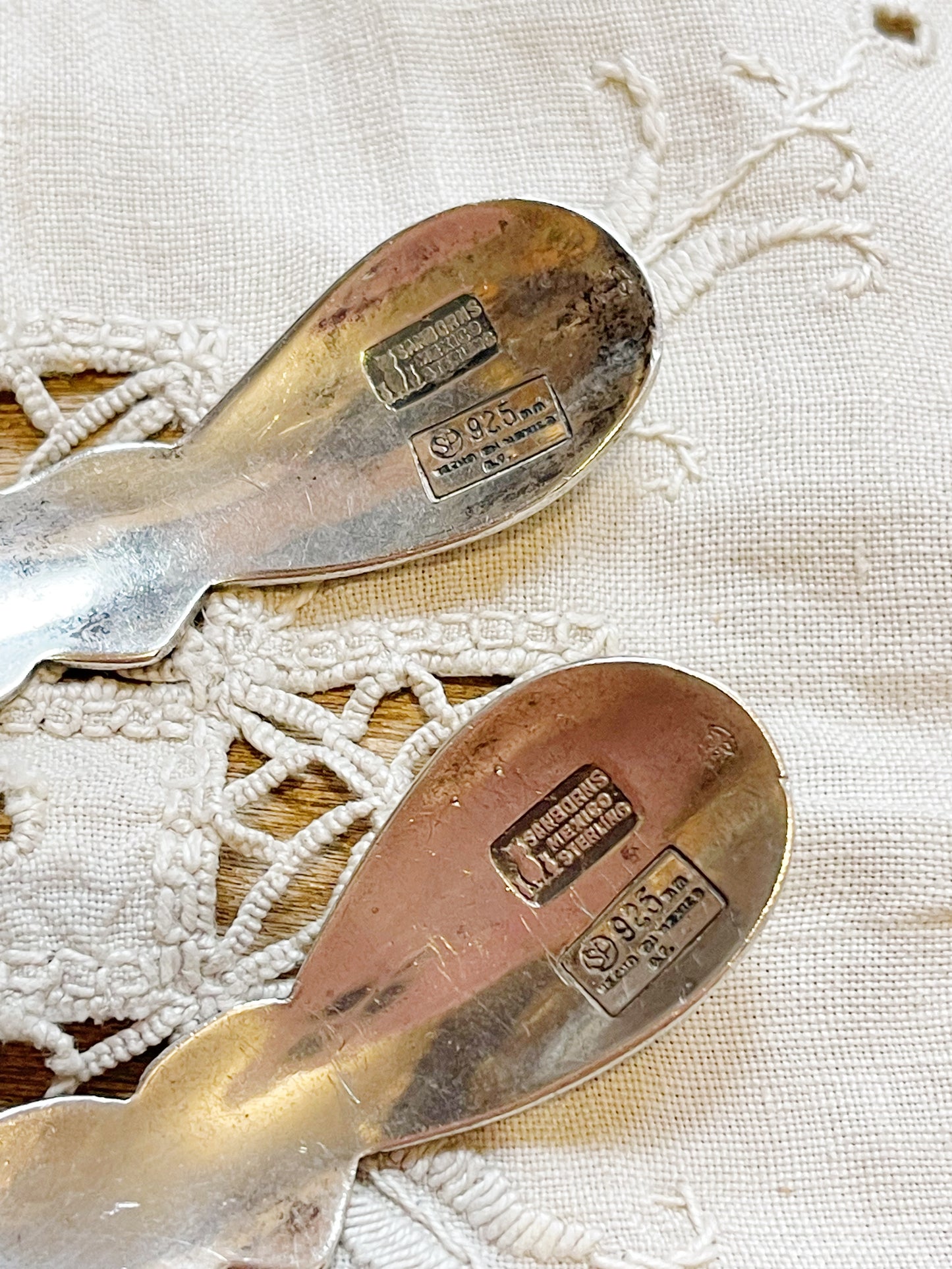 Vintage Rare Mexican Silver Fork and Spoon
