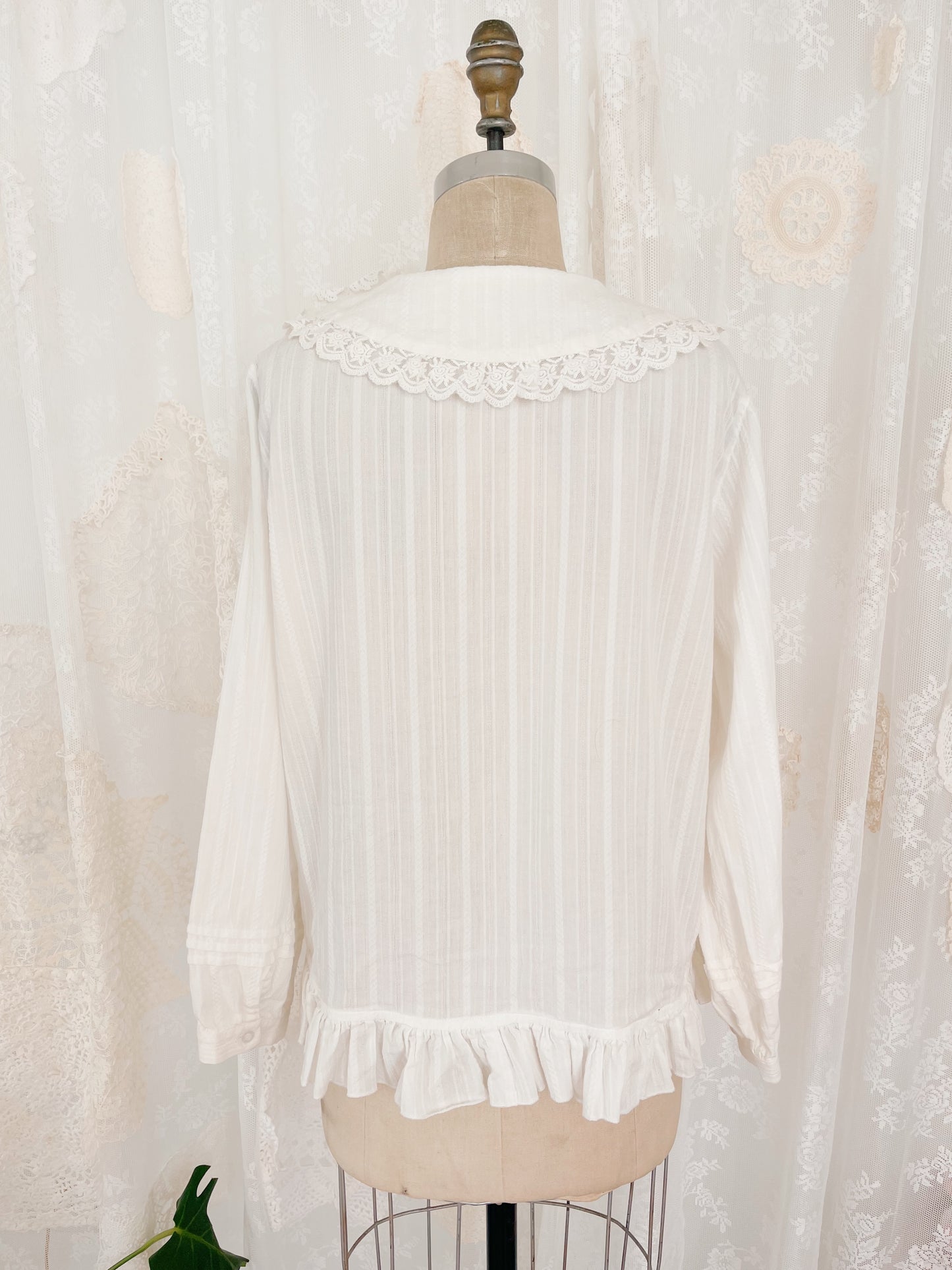 Vintage Cotton Frill Blouse