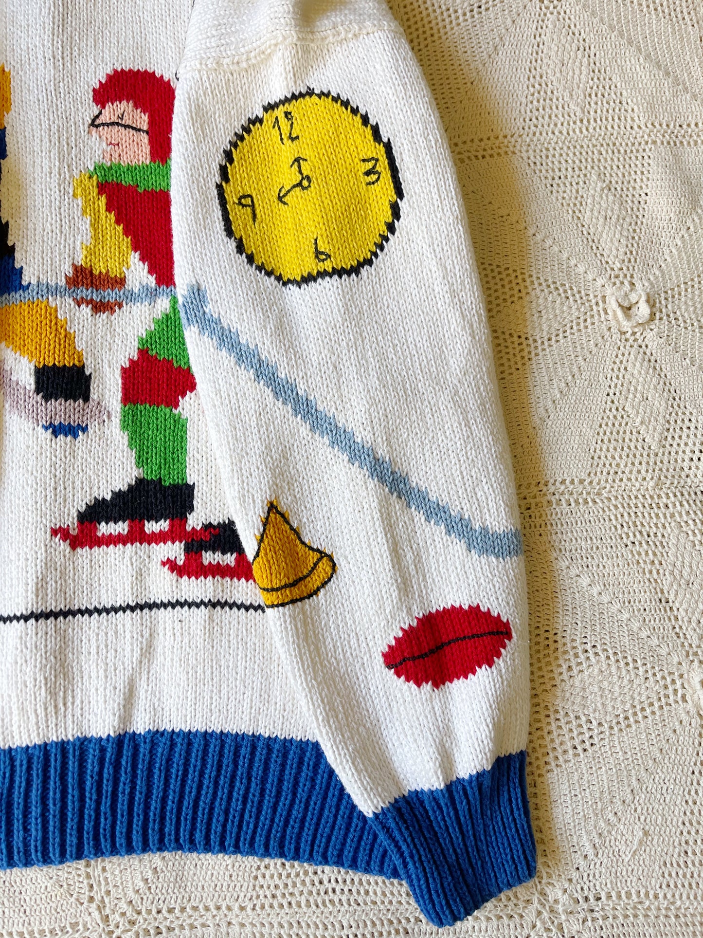 1980’s Ice Hockey Knit Cardigan.