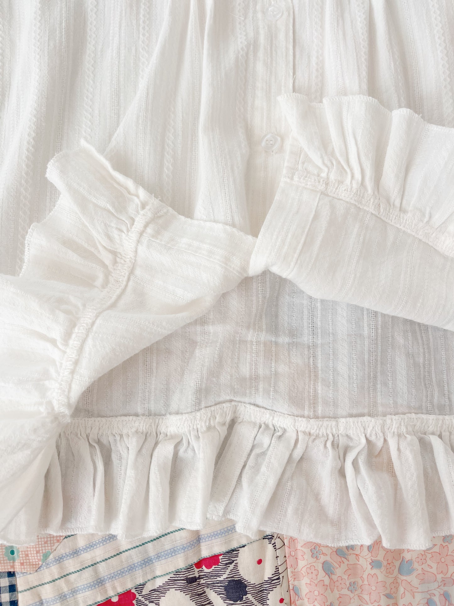 Vintage Cotton Frill Blouse