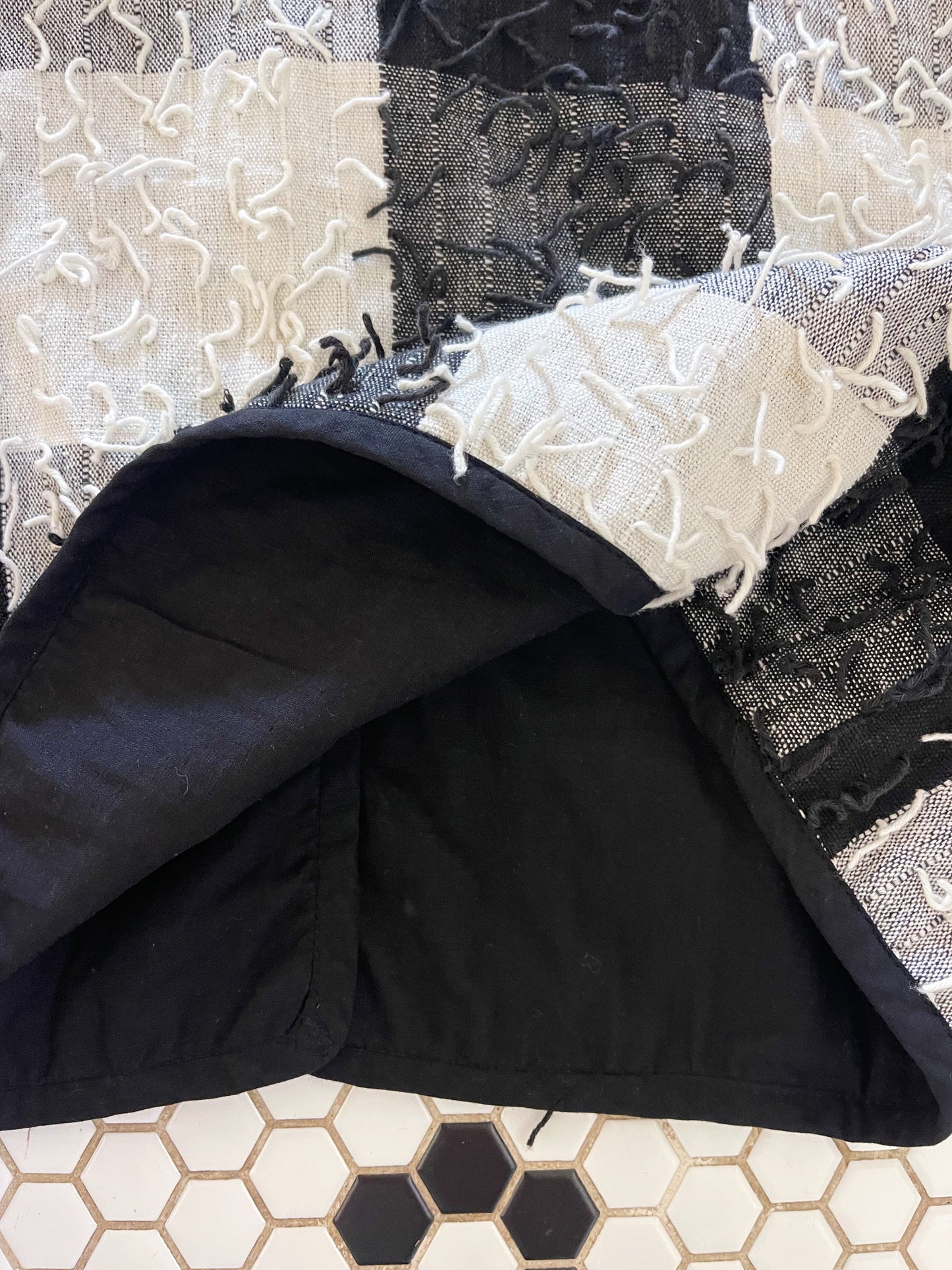 1990s Shaggy Black and White Jacket