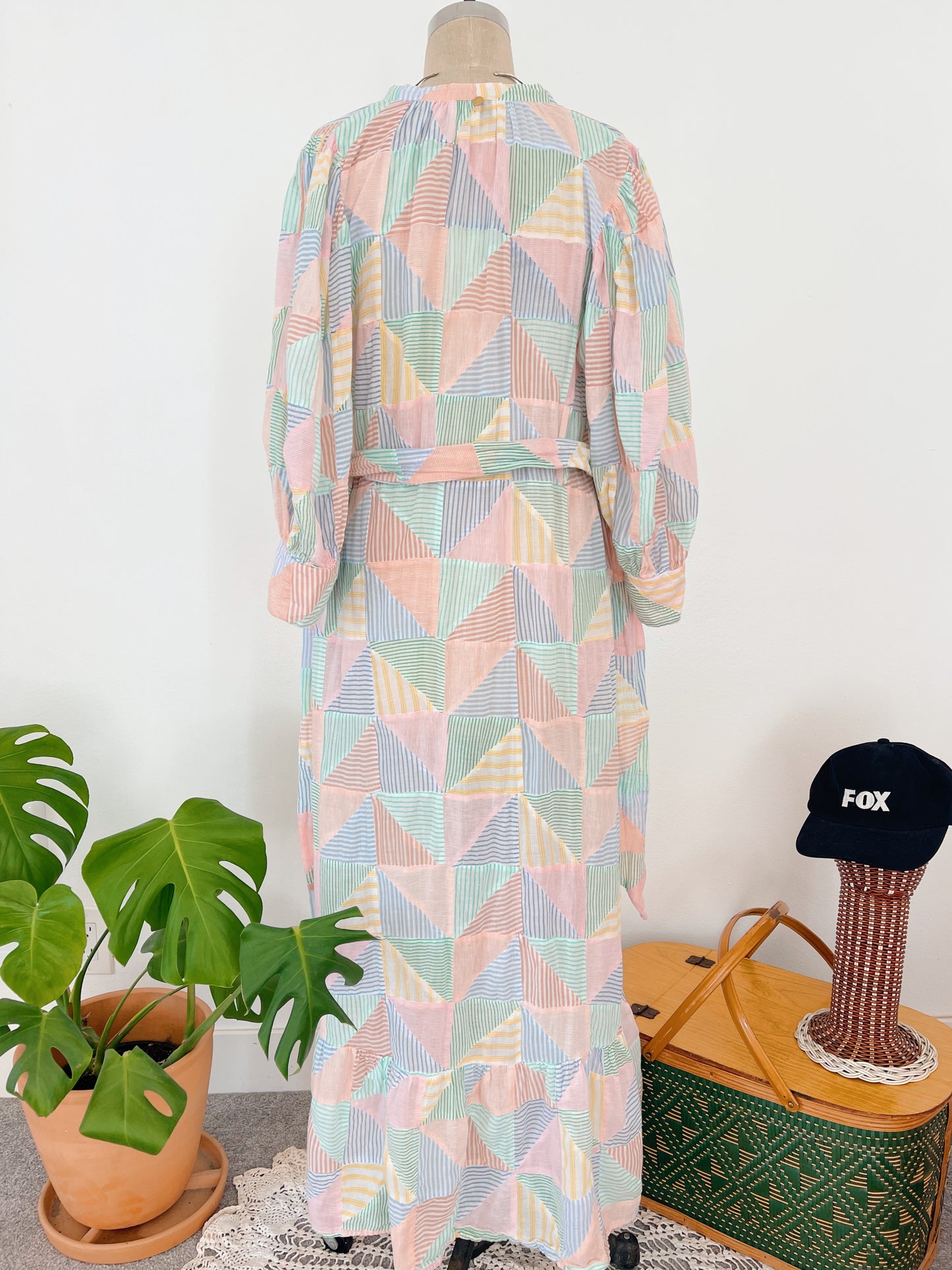 Cotton Patchwork Long Dress.