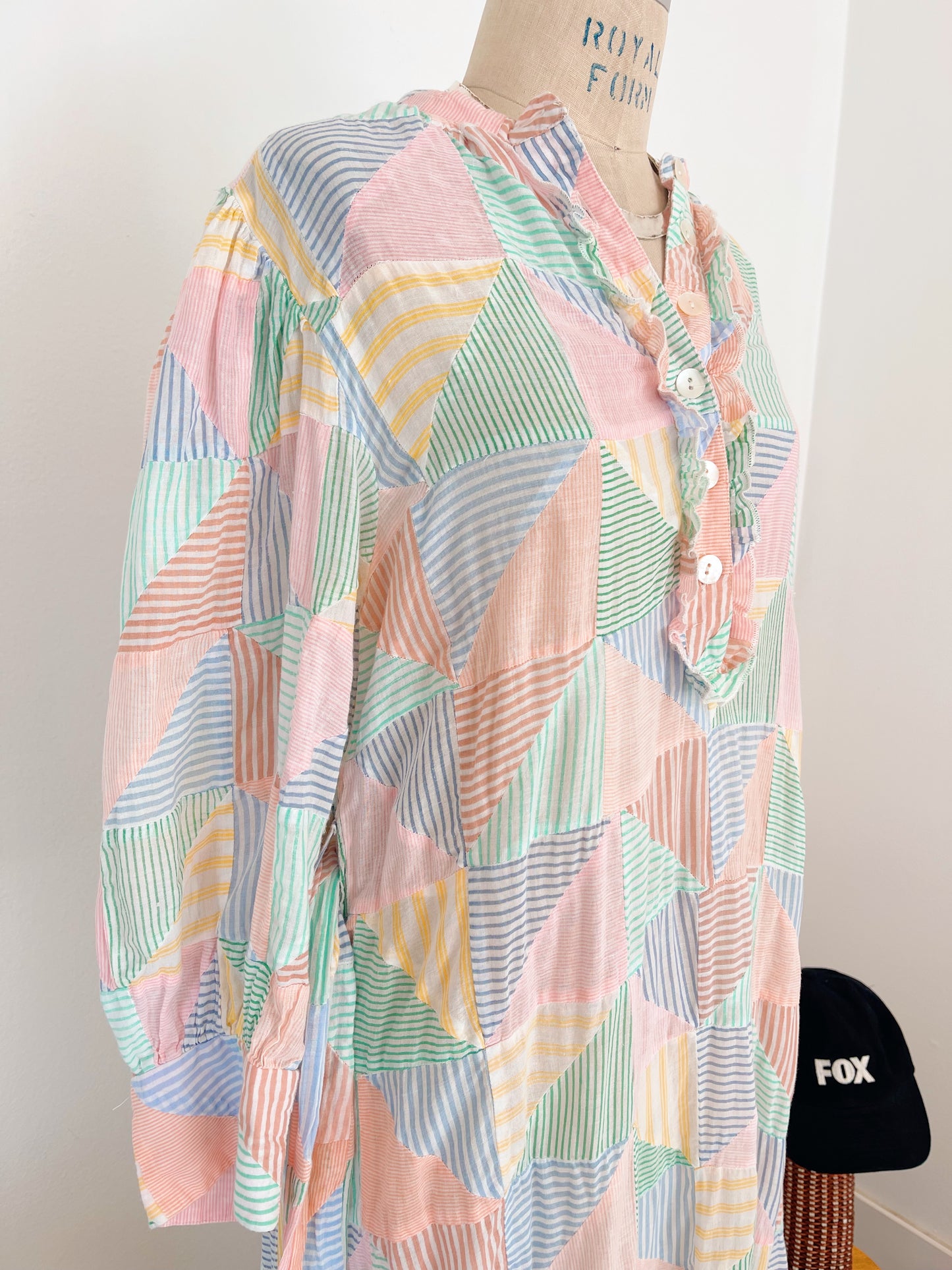 Cotton Patchwork Long Dress.