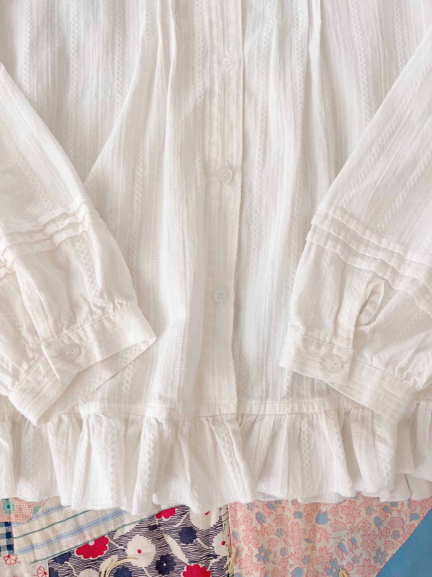 Vintage Cotton Frill Blouse