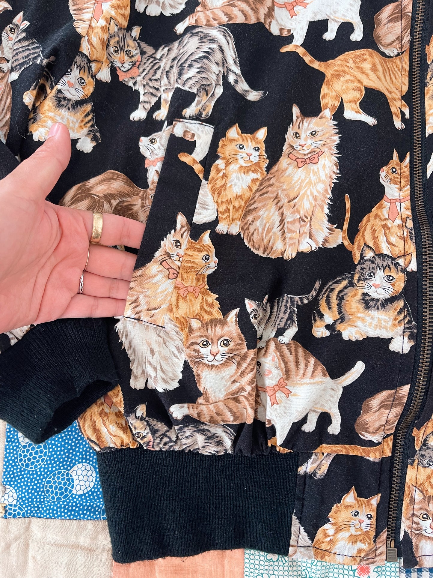 1990s So many Cats Zip Up Jacket
