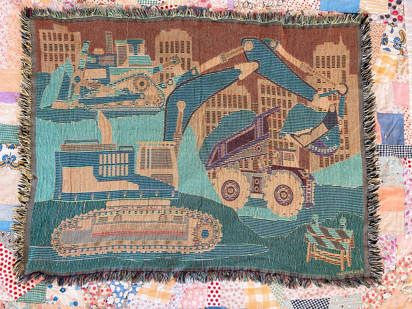 So Funny! Excavator Car Blanket