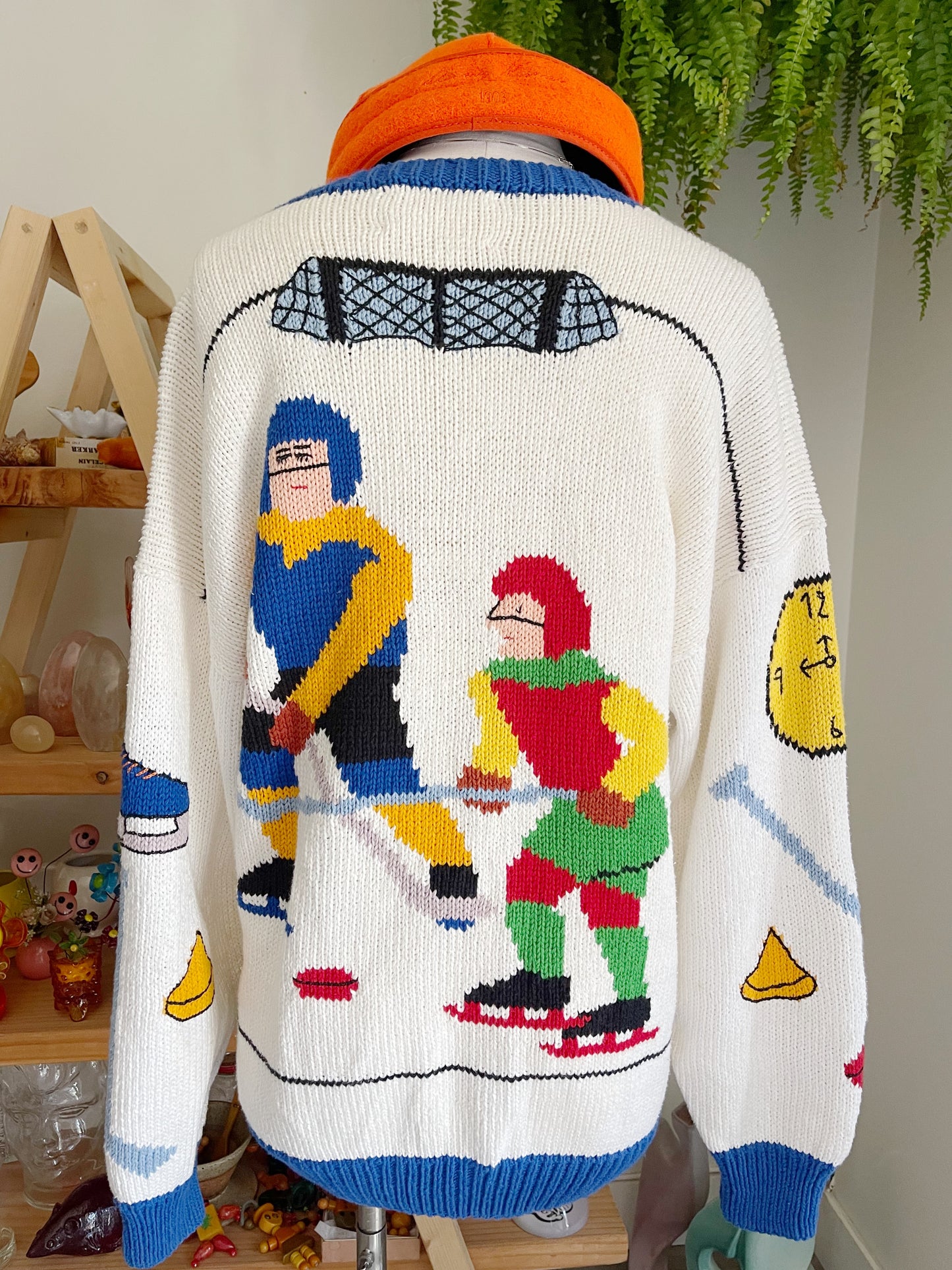 1980’s Ice Hockey Knit Cardigan.
