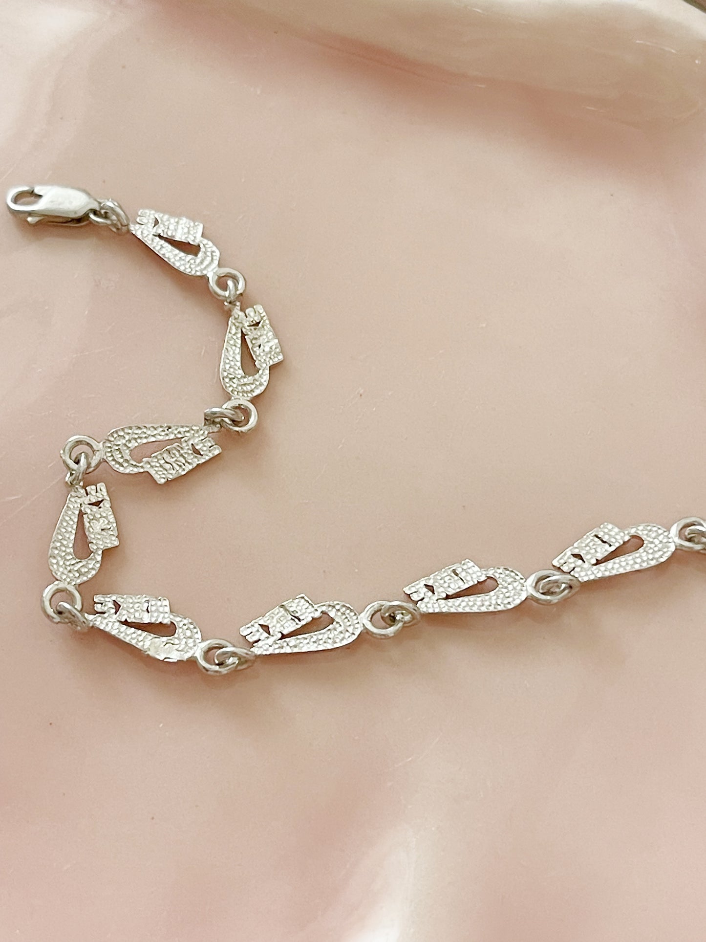Vintage Bootleg NIKE Tiny Charm Silver Bracelet