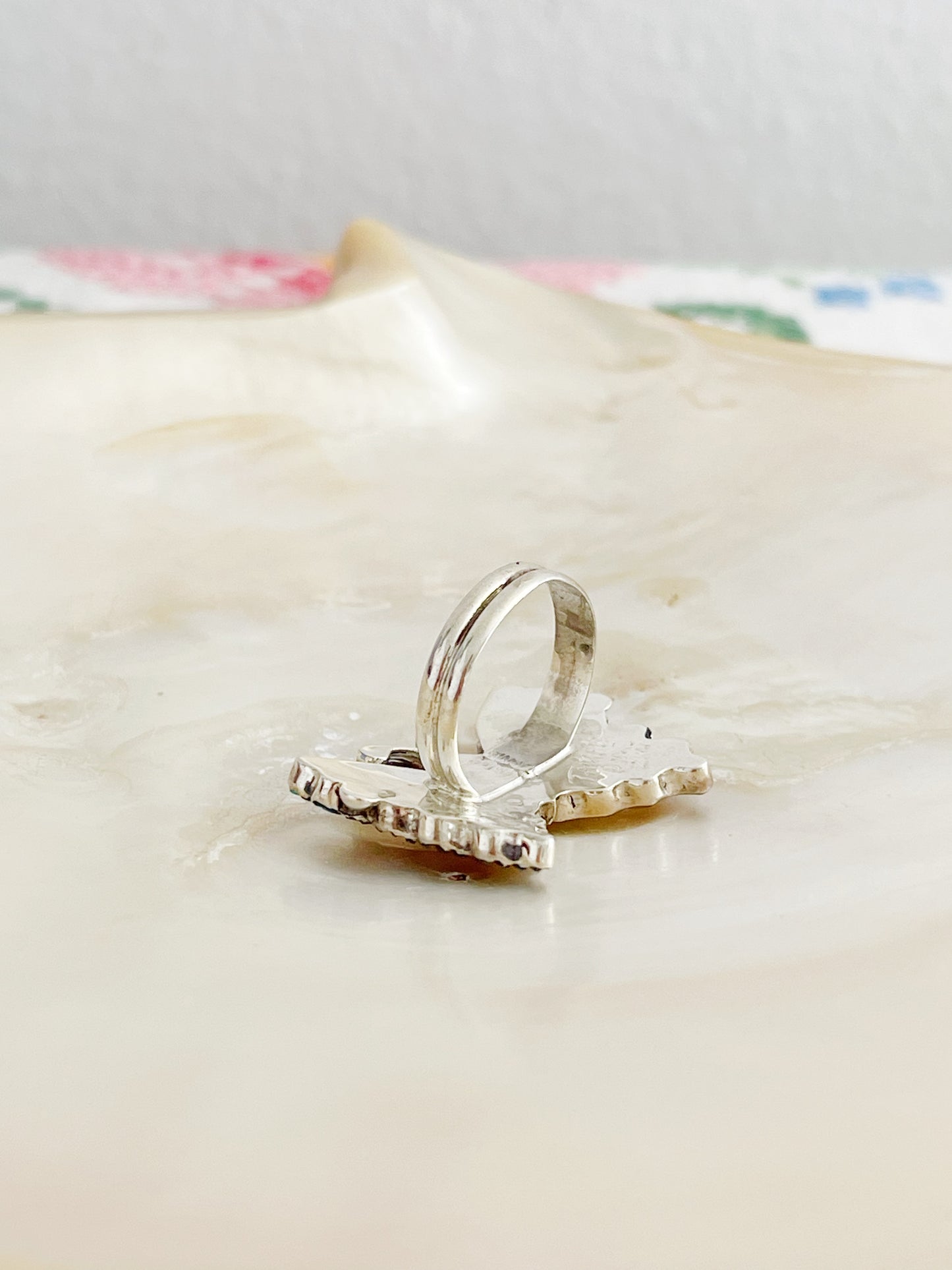 Zuni Tamara Pinto Butterfly Inlay Ring.