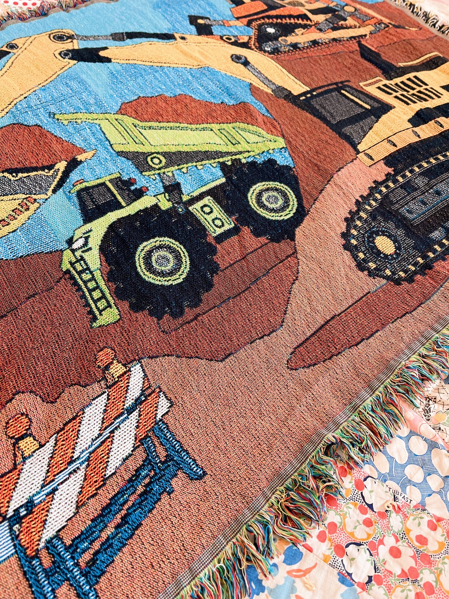 So Funny! Excavator Car Blanket