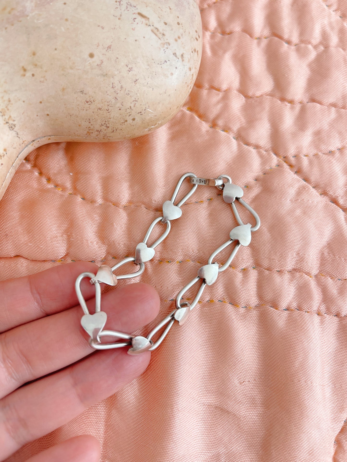 Vintage Chains and Tiny Hearts Bracelet