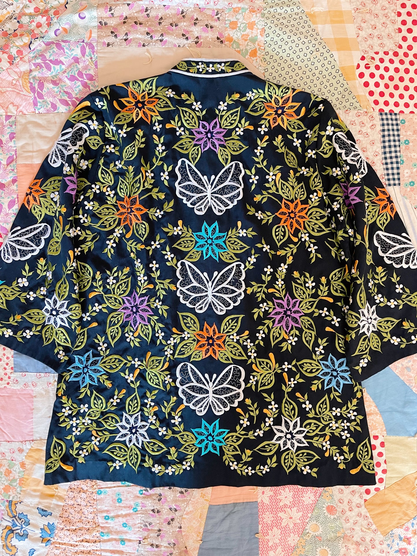 Vintage Embroidered Mandarin Style Jacket