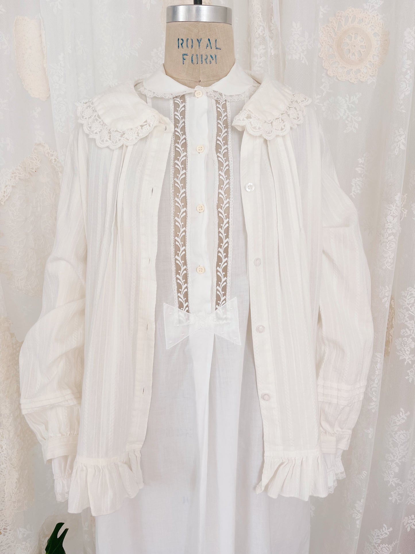 Vintage Cotton Frill Blouse