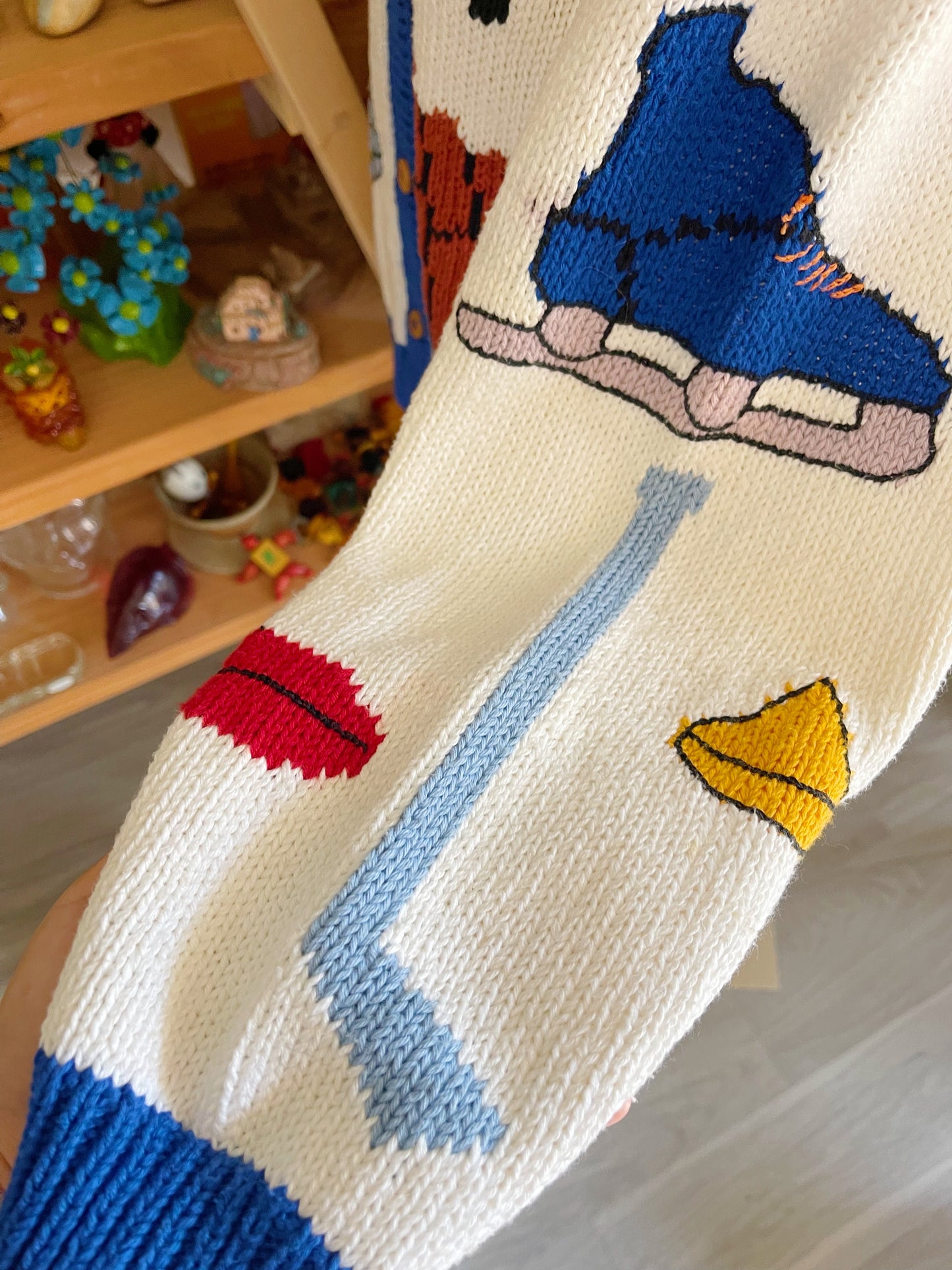 1980’s Ice Hockey Knit Cardigan.