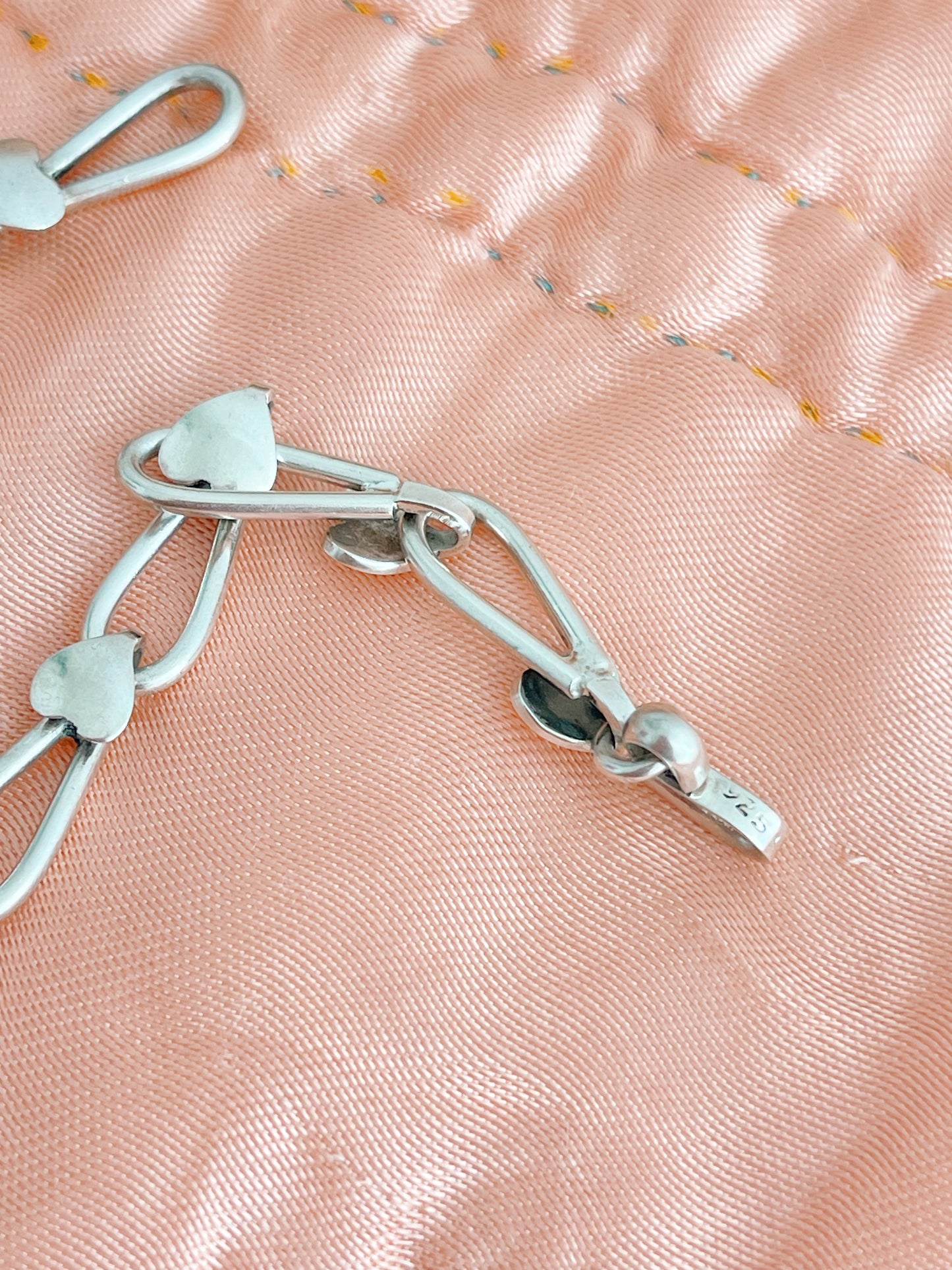 Vintage Chains and Tiny Hearts Bracelet