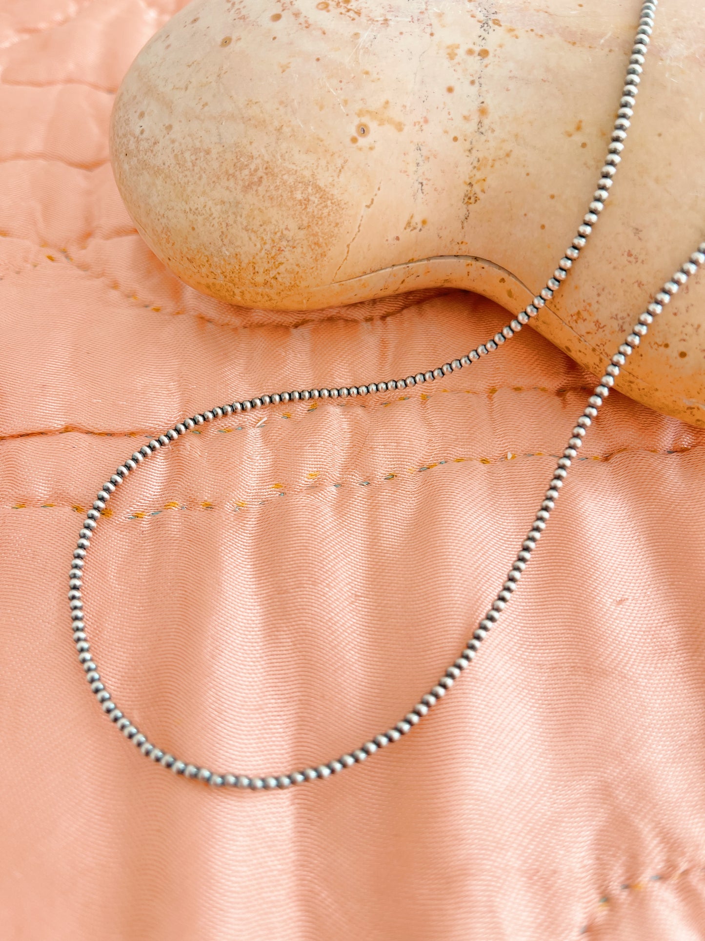 Navajo Micro Pearl Necklace 2mm 16inc.