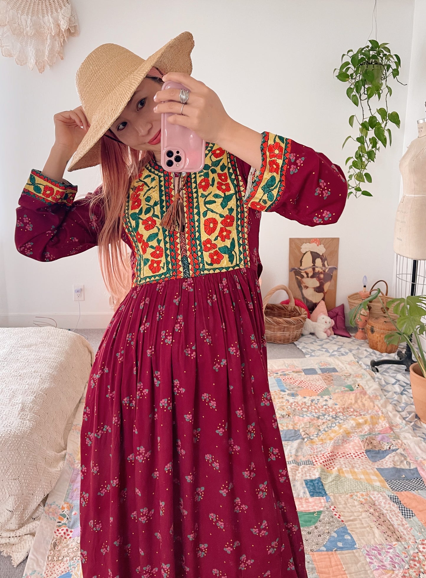 Vintage Afghan Long Dress