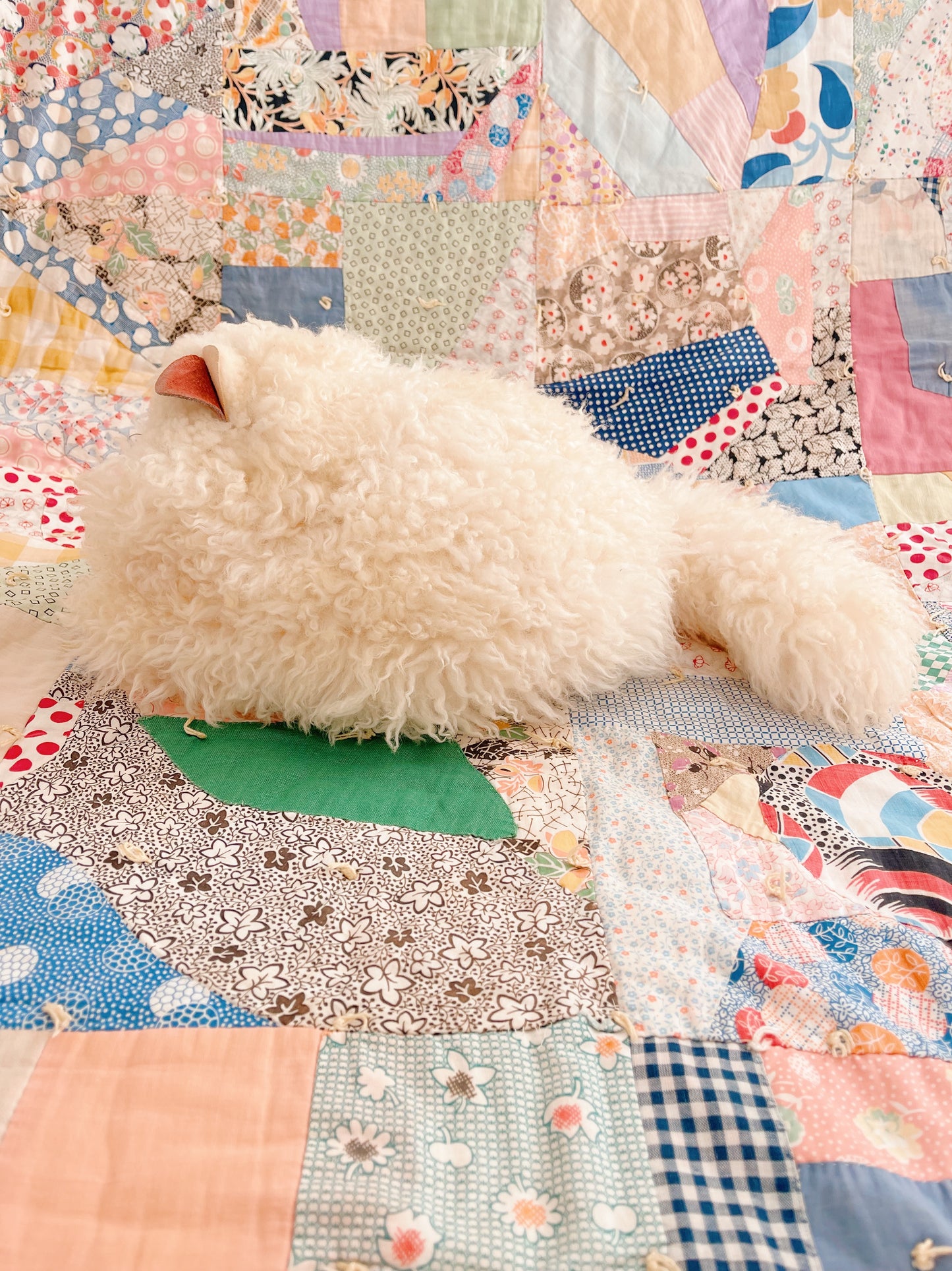 Vintage Lambs Wool Cat Plush ! It’s Rare !