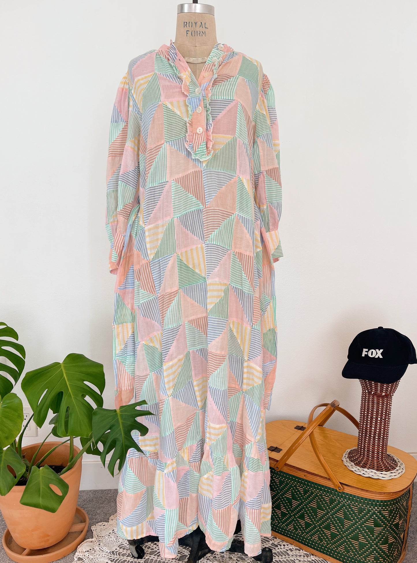 Cotton Patchwork Long Dress.