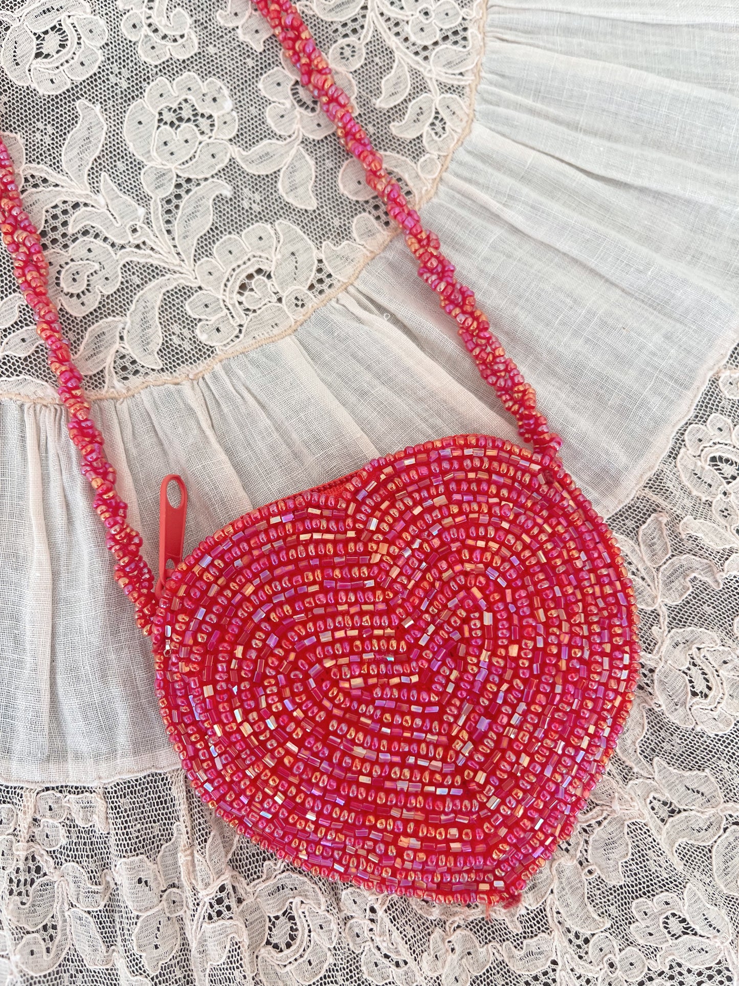 Vintage Flower Beads Bag