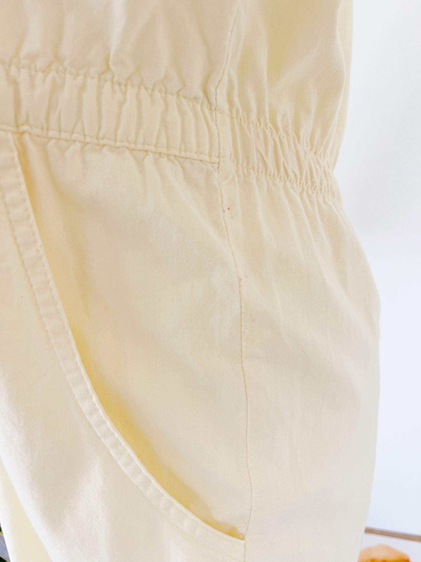 1980’s Cream Lemon Color Jumpsuit
