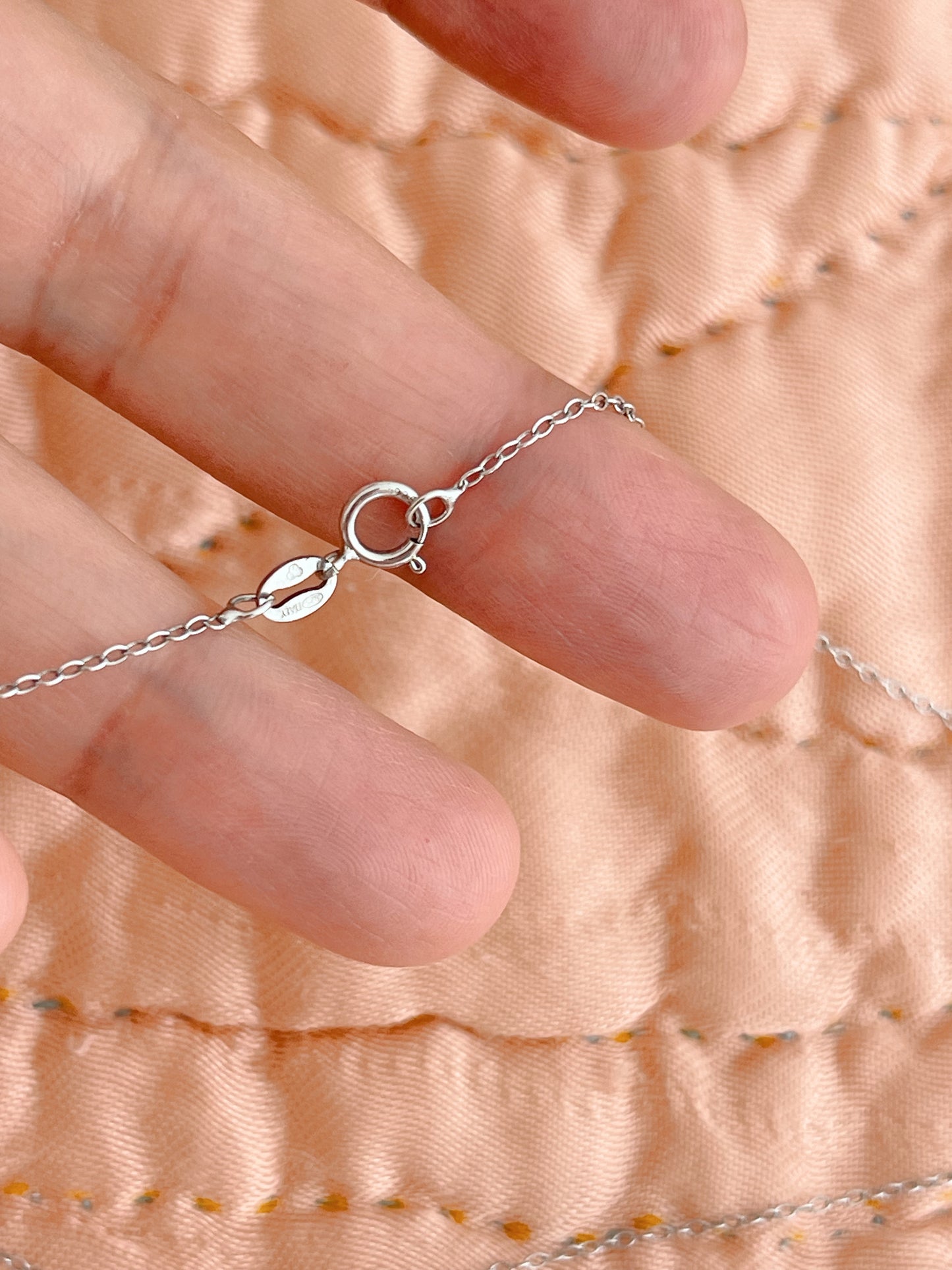 Vintage Puffy Heart Charm Necklace