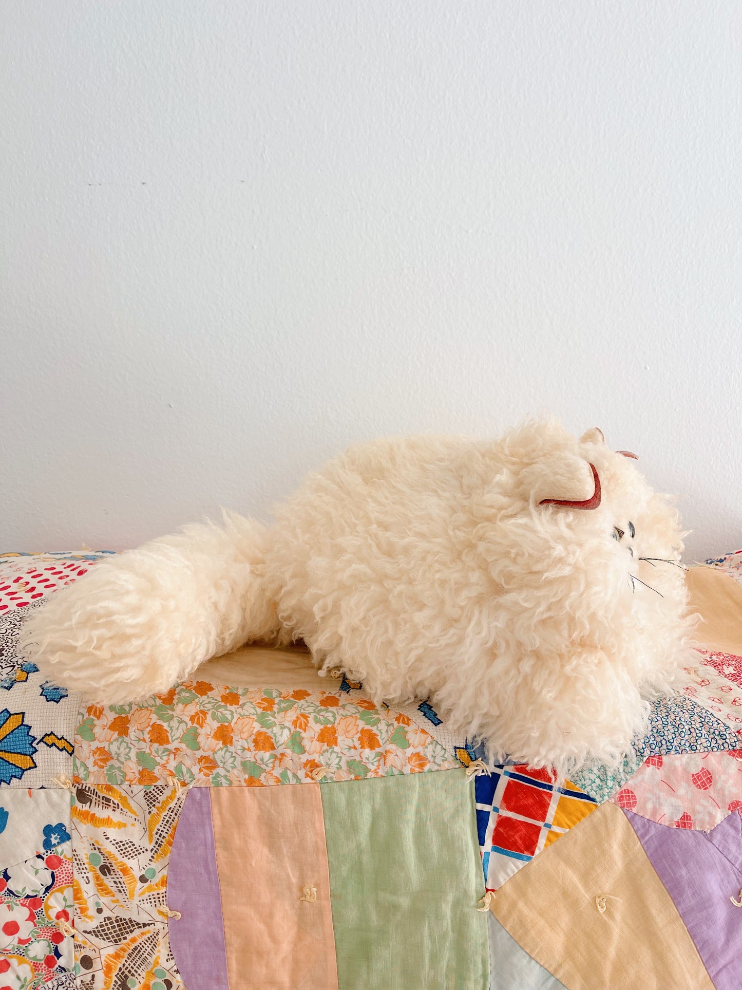 Vintage Lambs Wool Cat Plush ! It’s Rare !