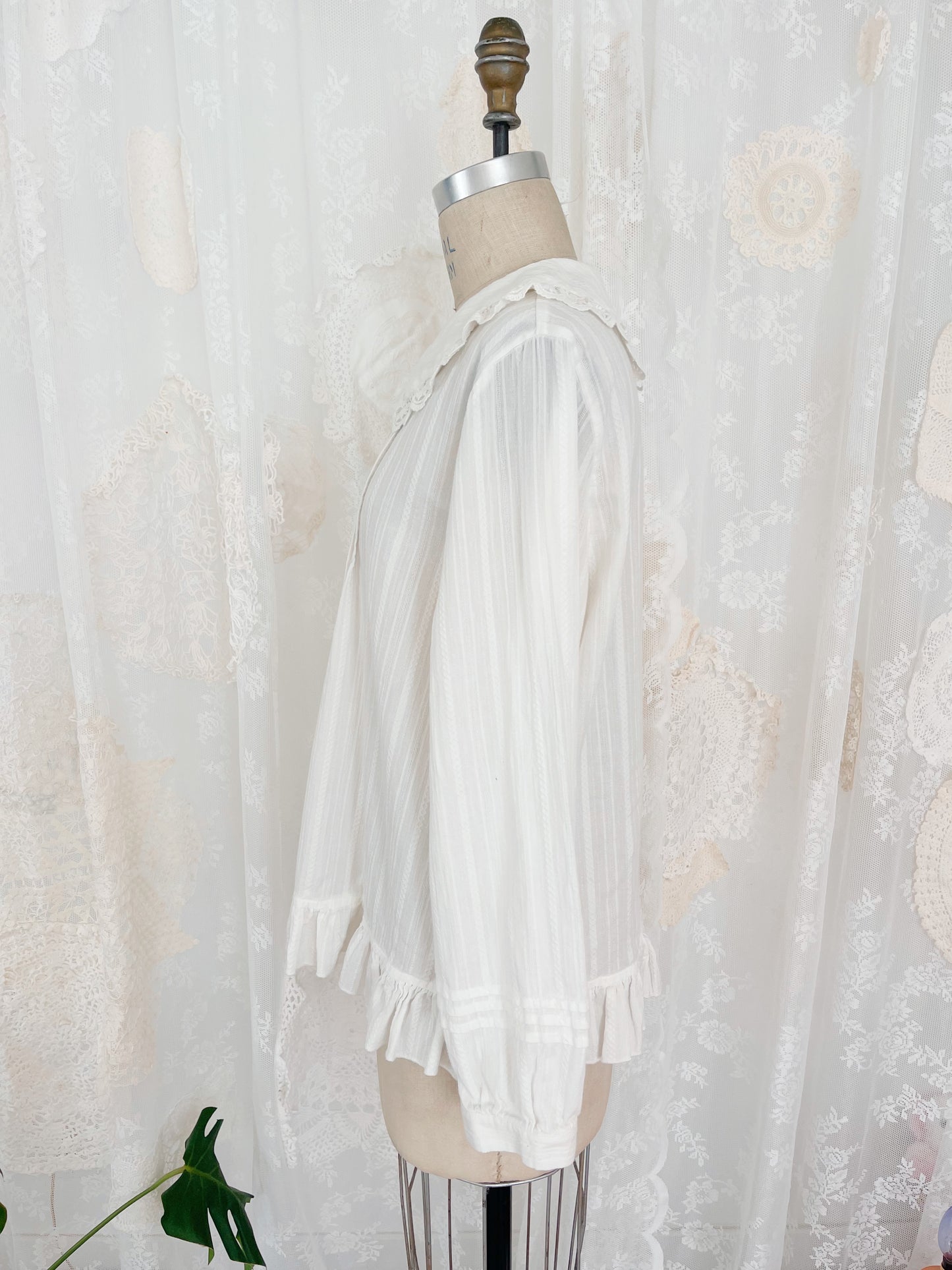 Vintage Cotton Frill Blouse