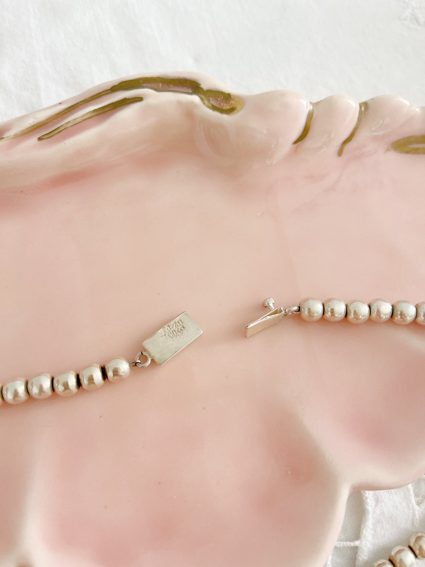 Vintage Ball Beads Choker Necklace.