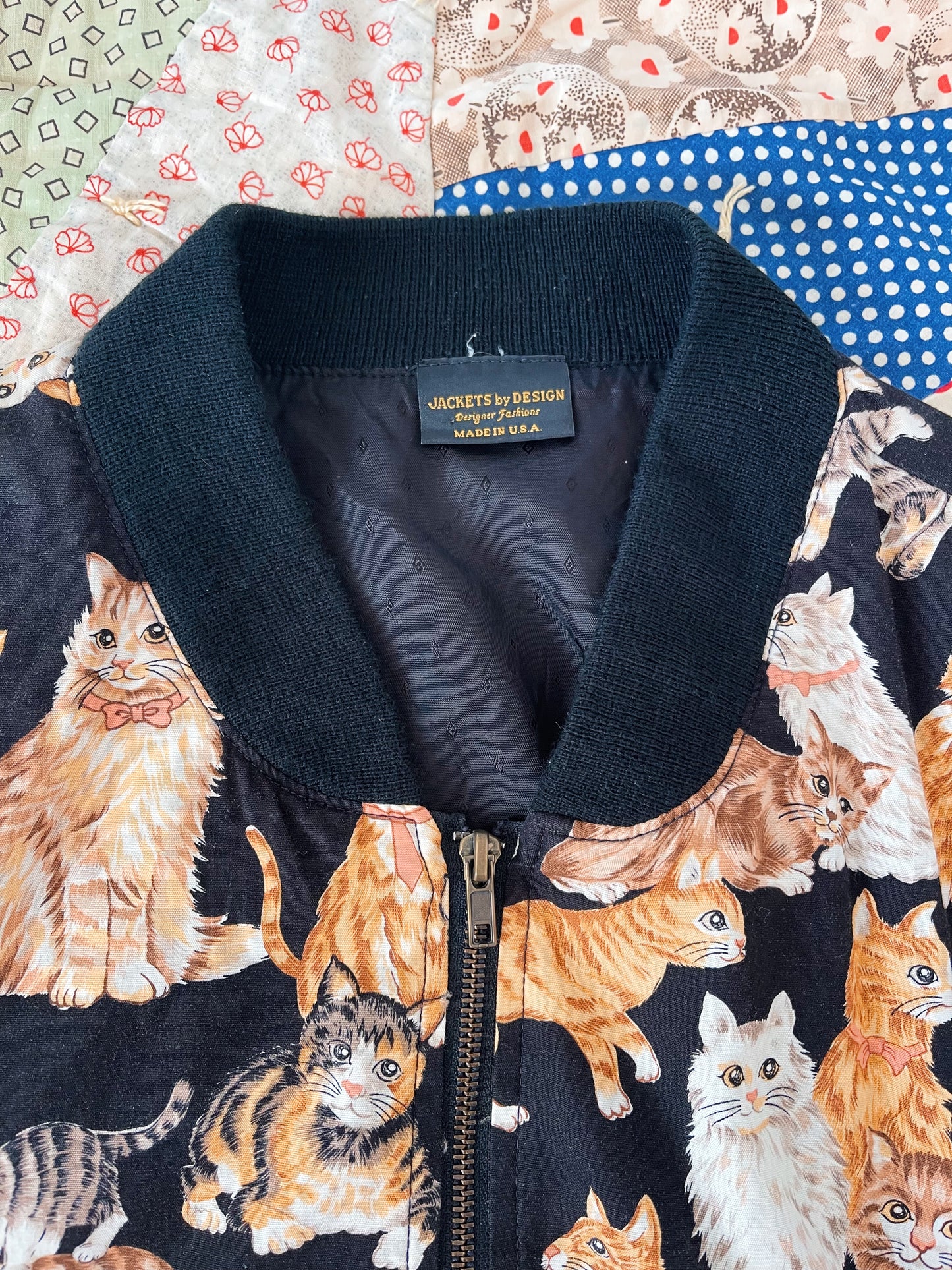 1990s So many Cats Zip Up Jacket