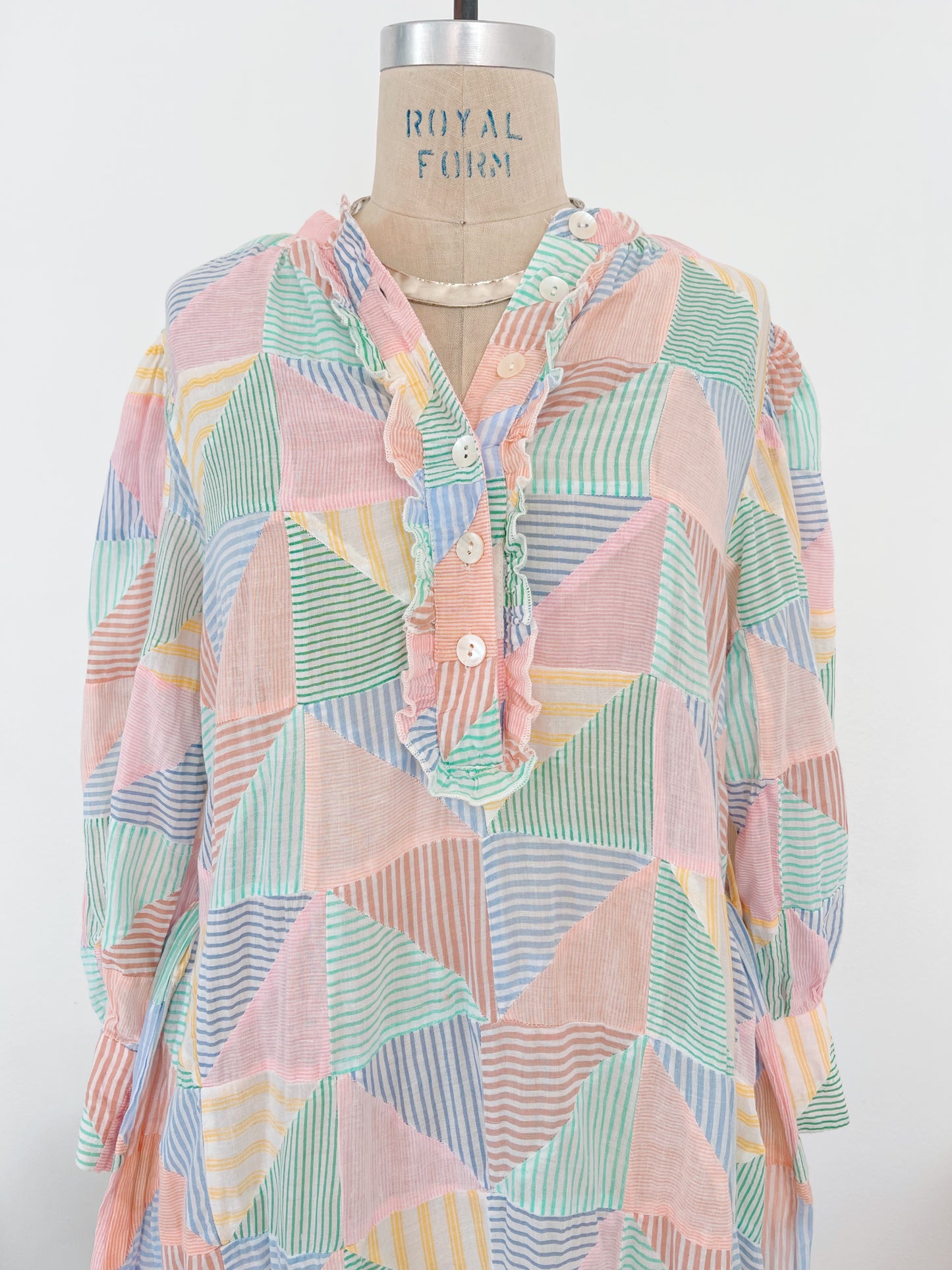 Cotton Patchwork Long Dress.
