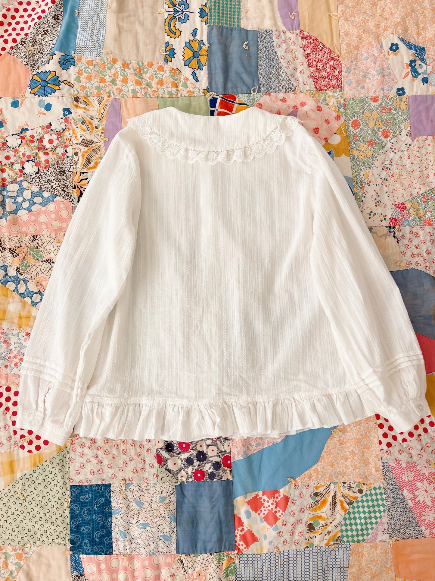 Vintage Cotton Frill Blouse