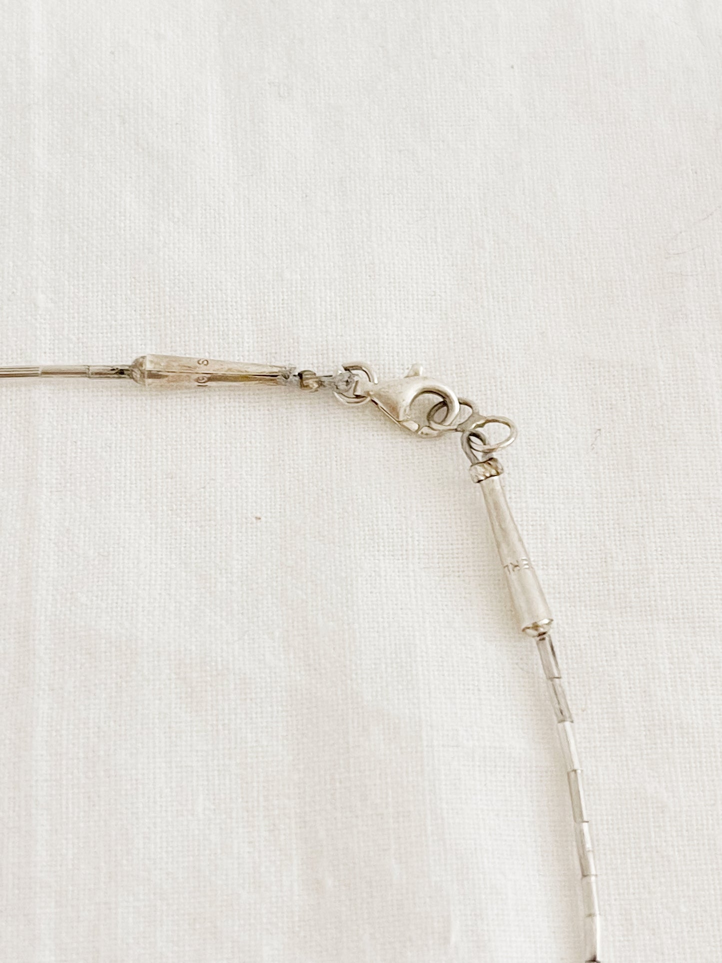 Vintage Heavy Silver Zuni Silver Animal Fetishes Necklace.